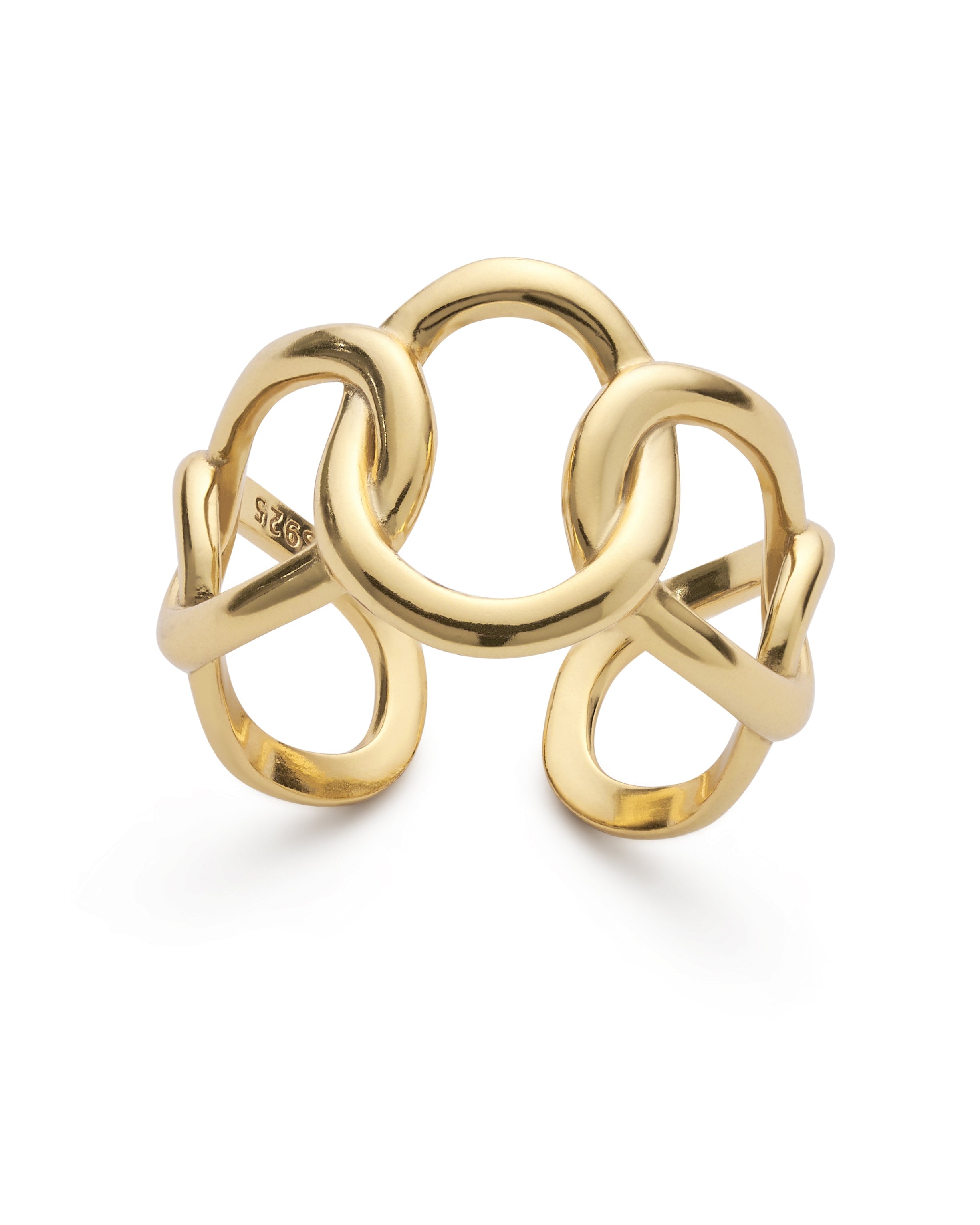 14K Gold Chain Link Ring - Rings - Elk & Bloom