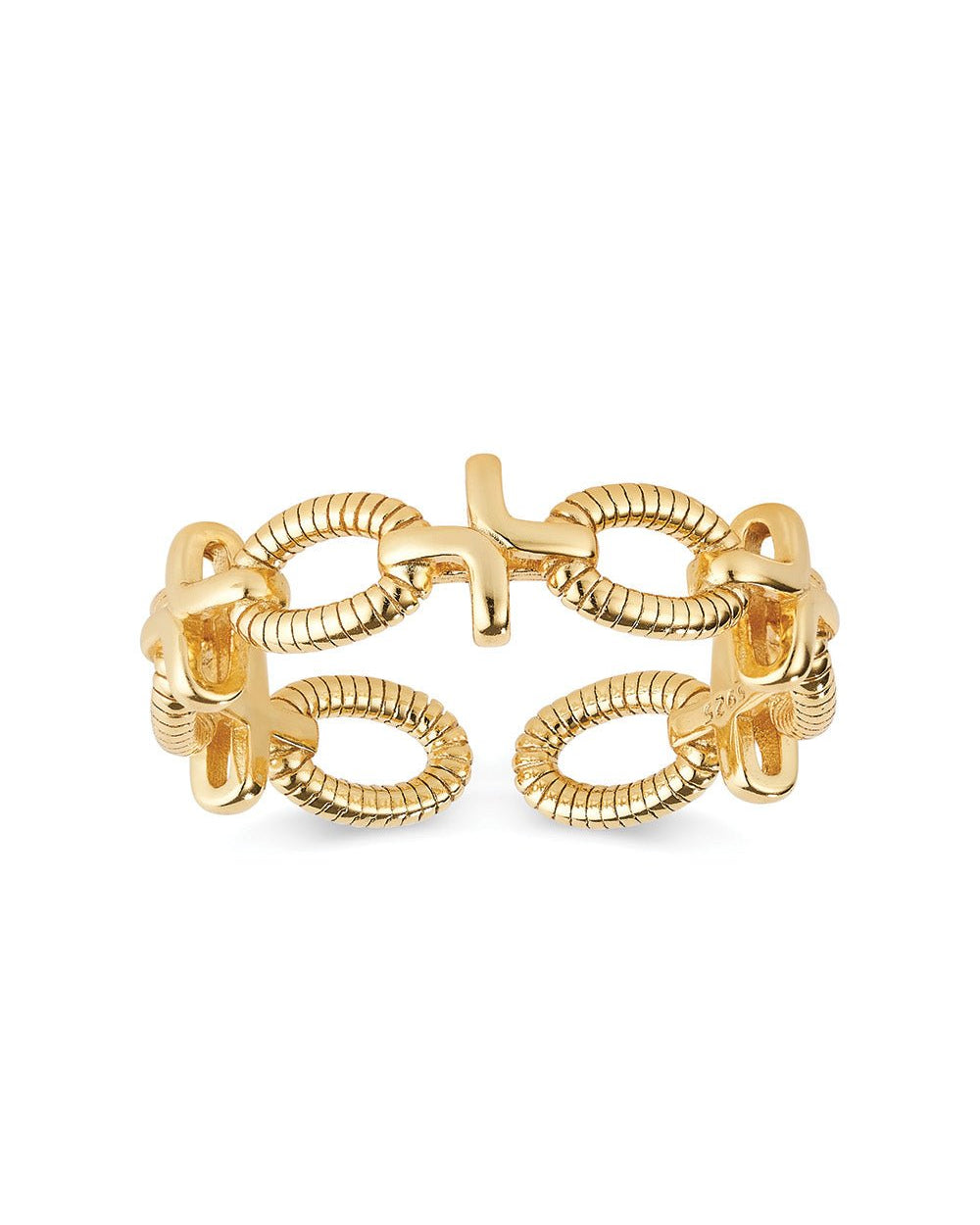 14K Gold Chain Link Stacking Ring - Rings - Elk & Bloom