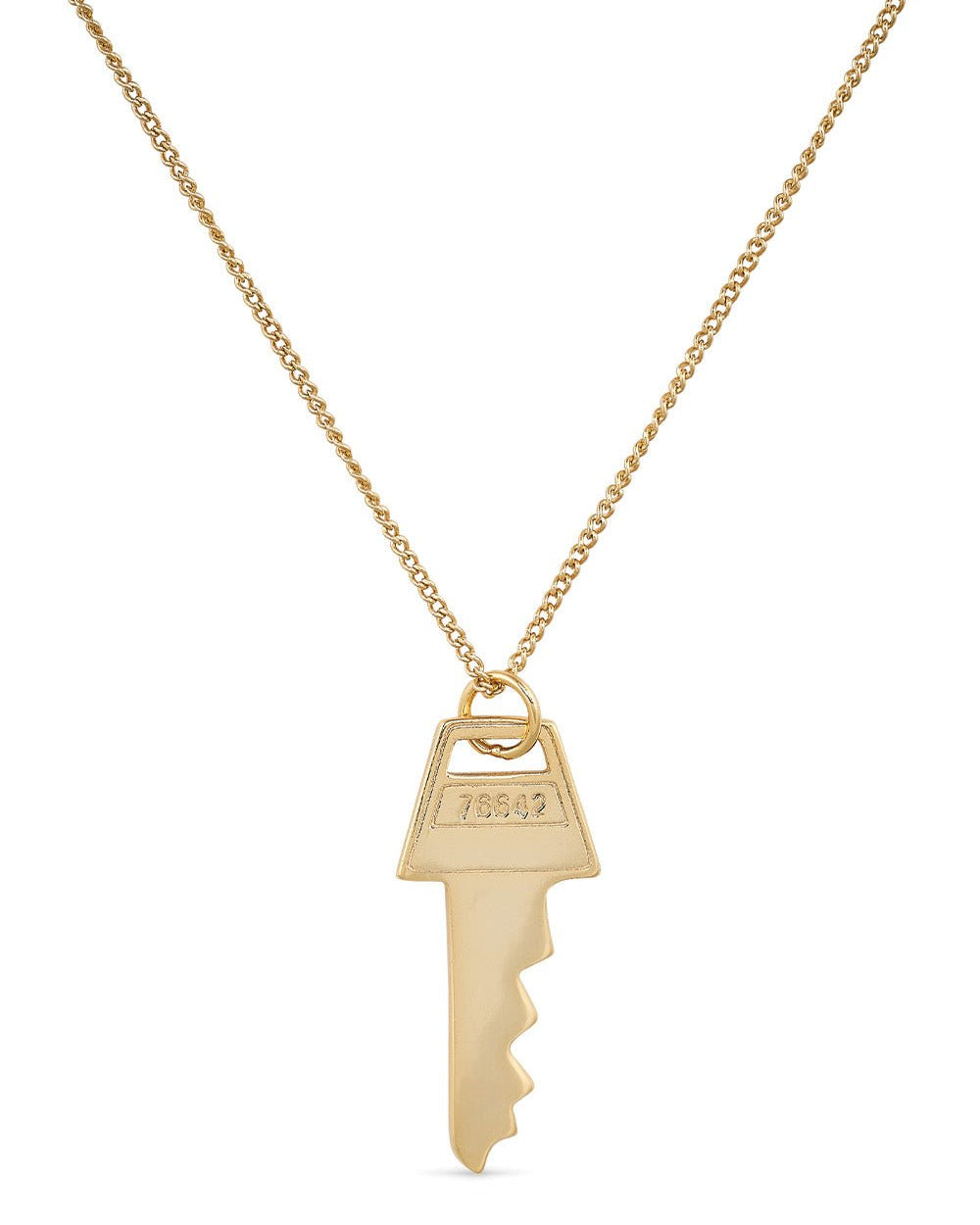 14K Gold Key Necklace - Necklaces - Elk & Bloom