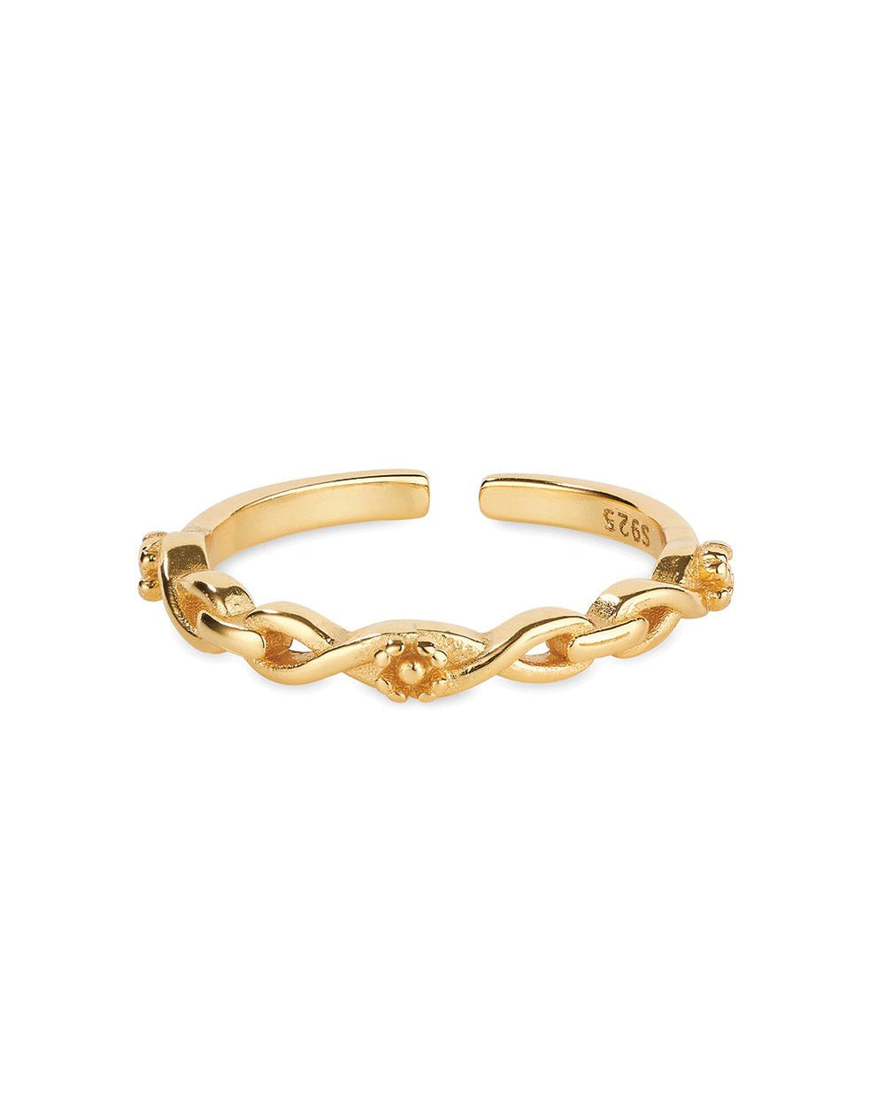 14K Gold Link Stackable Ring - Rings - Elk & Bloom