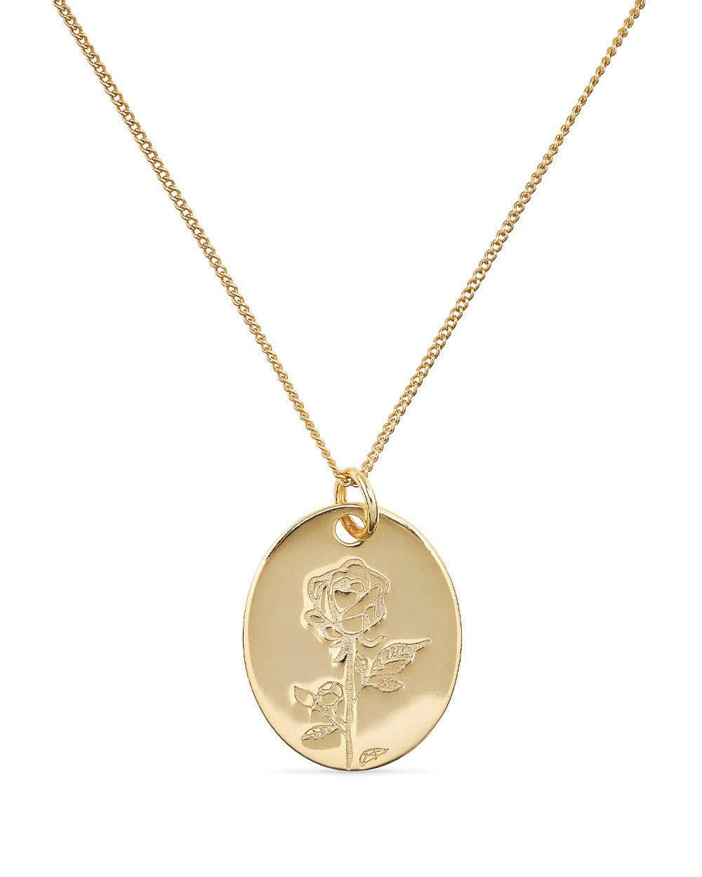 14K Gold Rose Flower Necklace - Necklaces - Elk & Bloom