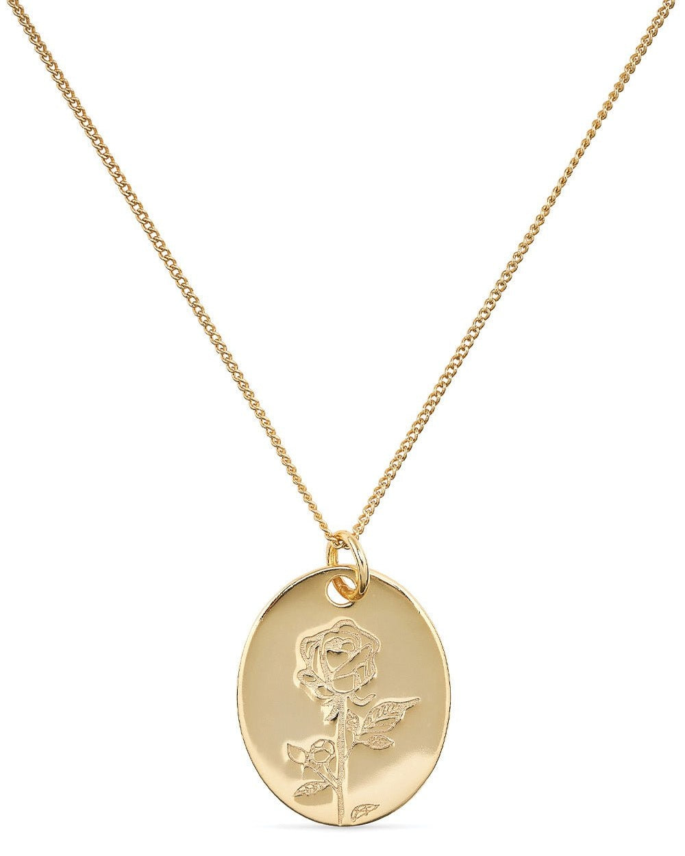 14K Gold Rose Flower Necklace - Necklaces - Elk & Bloom