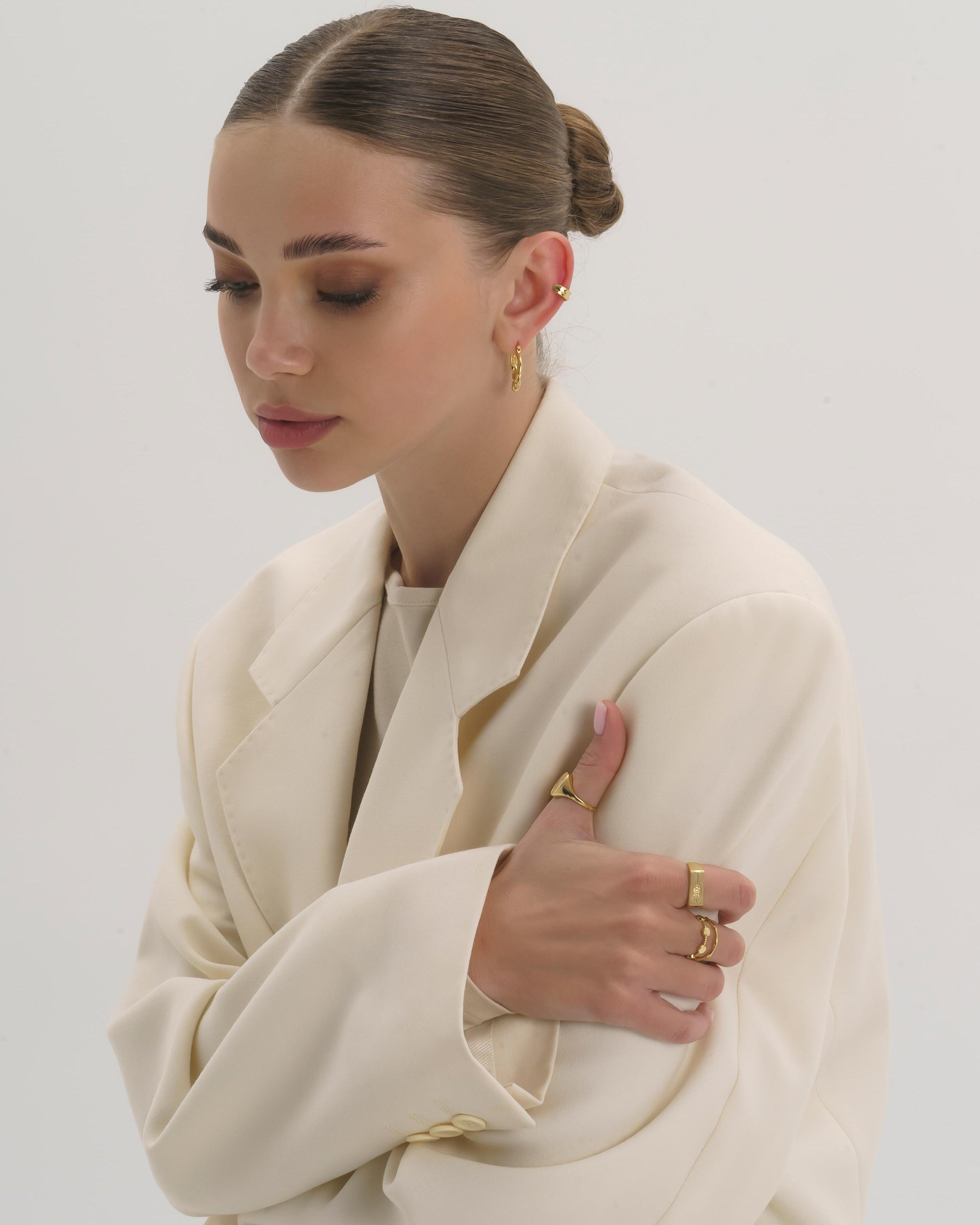 14K Gold Sunflower Ring - Rings - Elk & Bloom