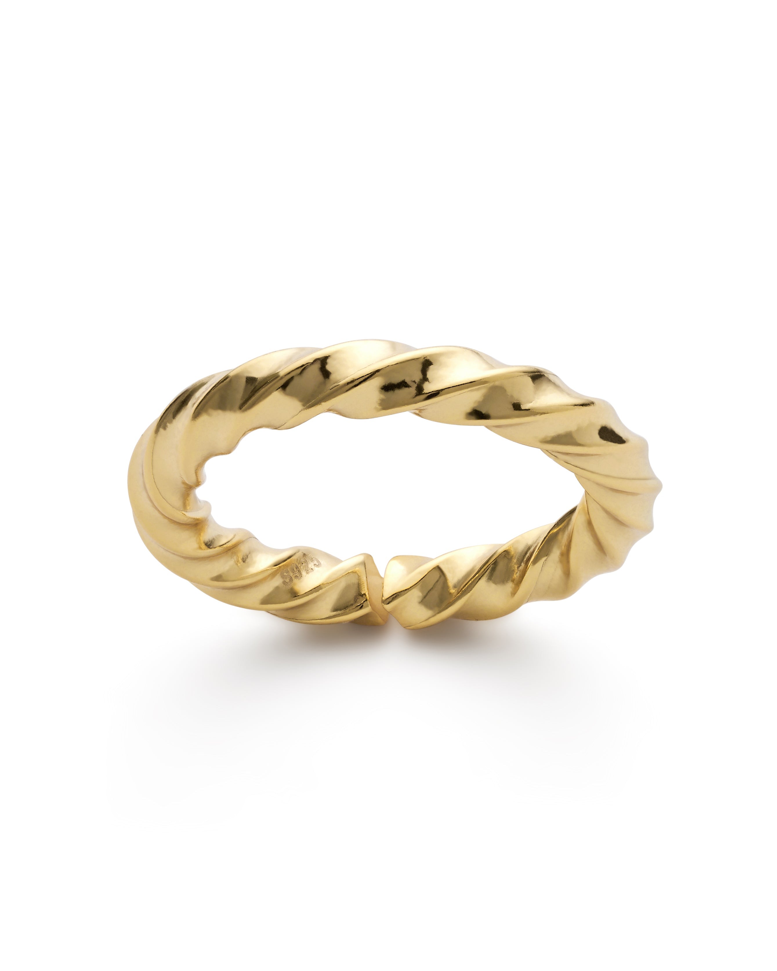 14K Gold Twist Band Ring - Rings - Elk & Bloom
