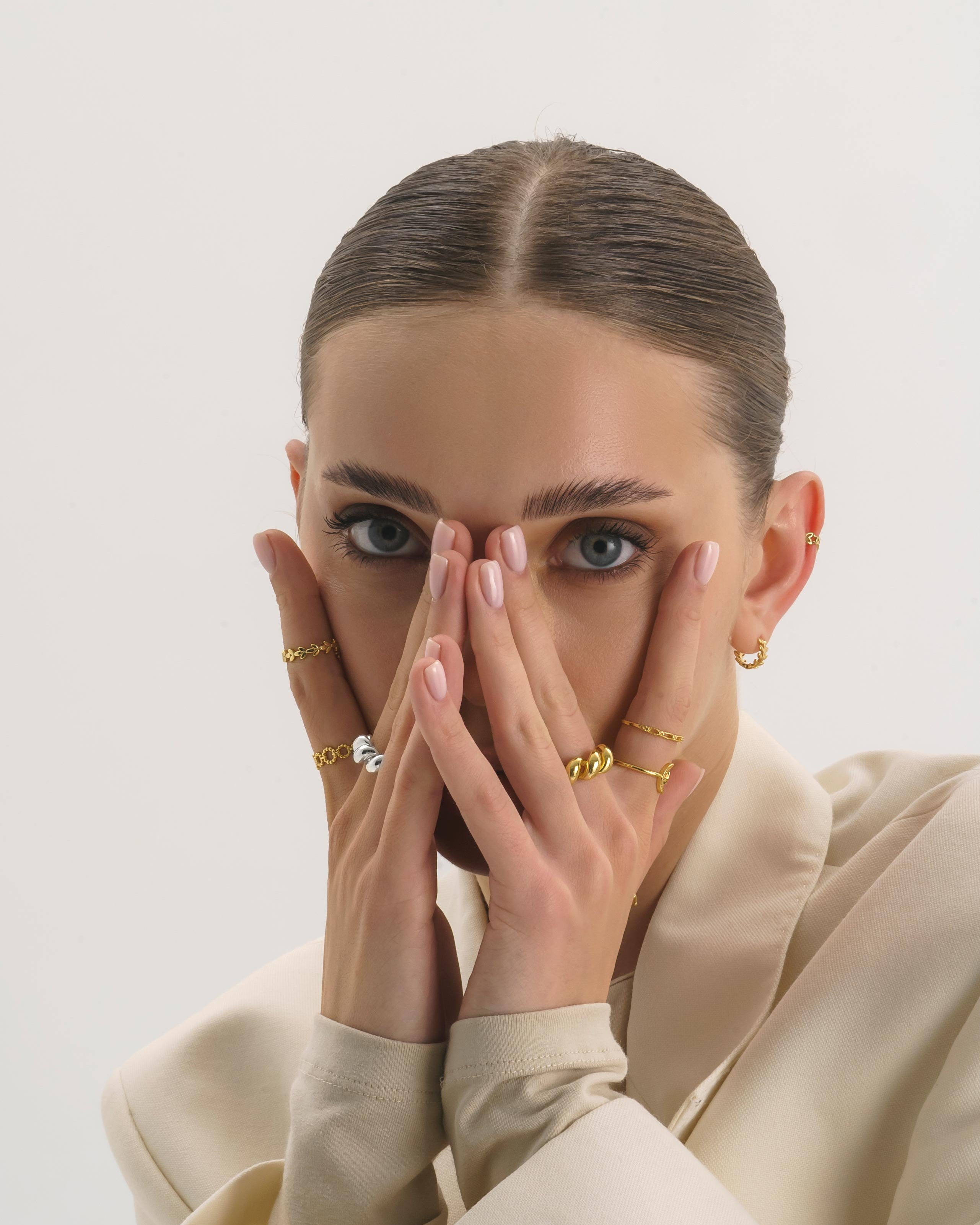 14K Gold Twist Link Ring - Rings - Elk & Bloom