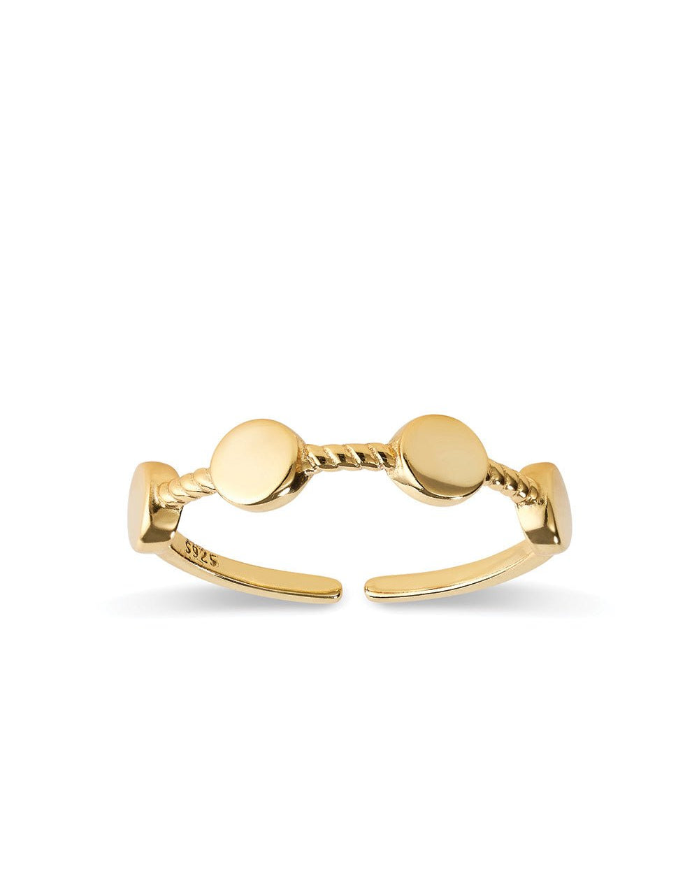 18K Gold Geometric Stacking Ring - Rings - Elk & Bloom