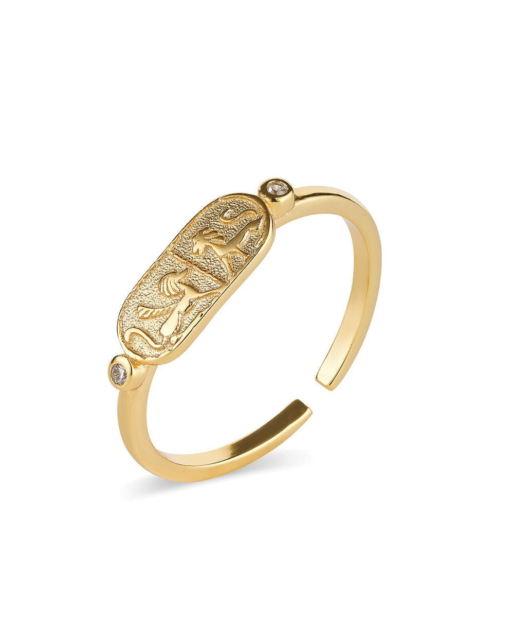 18K Gold Lion Animal Stacking Ring - Rings - Elk & Bloom