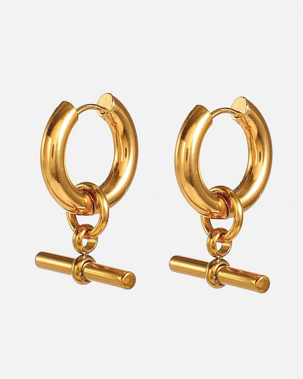 Chunky 18K Thick Gold Hoops - Earrings - Elk & Bloom