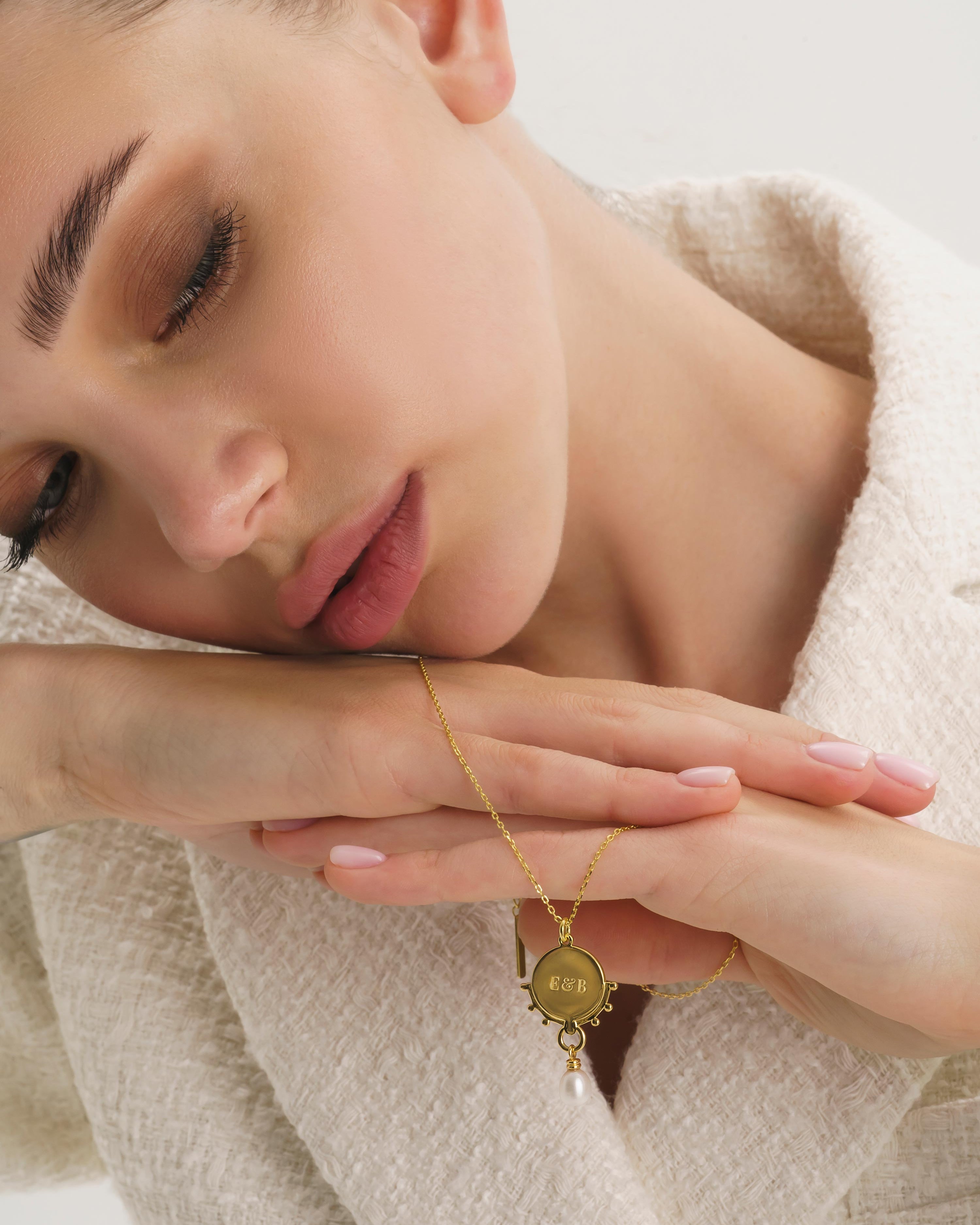 Chunky Pearl Gold Goddess Layered Necklace - Necklaces - Elk & Bloom