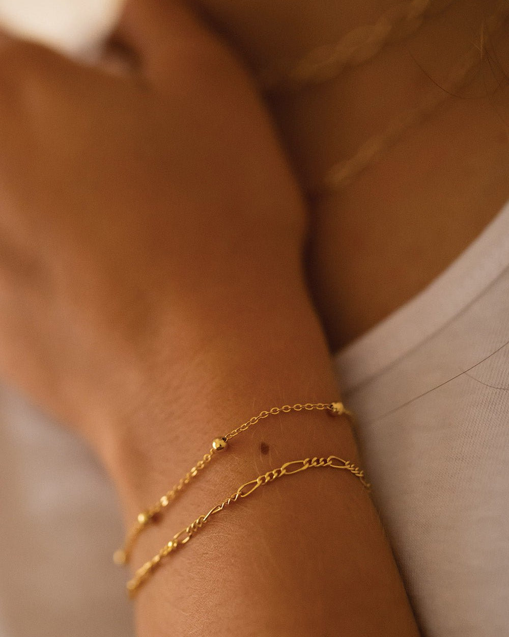 Dainty 14K Gold Chain Bracelet - Bracelets - Elk & Bloom