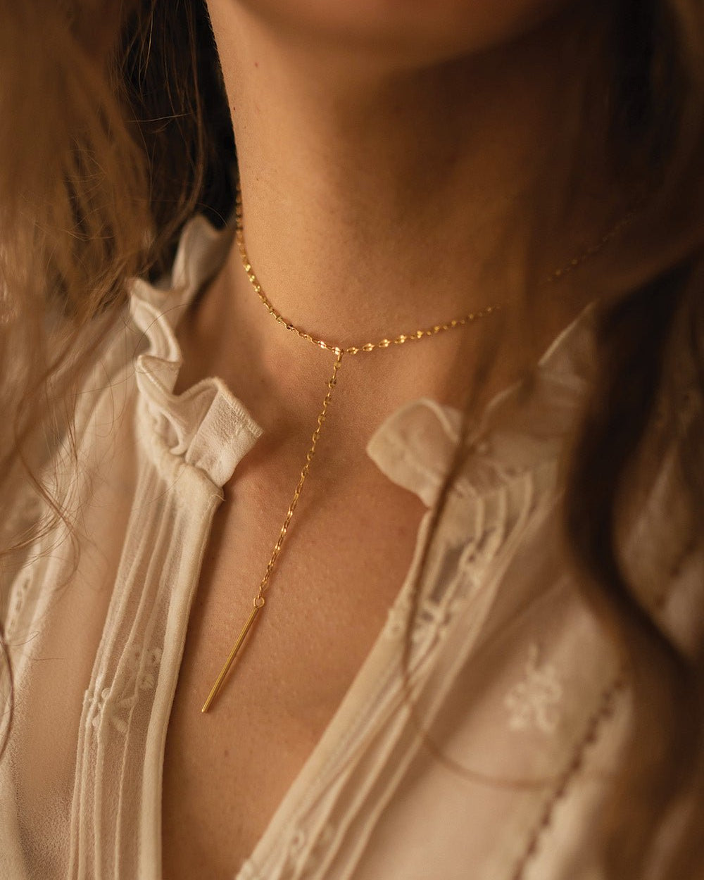 Dainty 14K Gold Chain Choker Necklace - Necklaces - Elk & Bloom