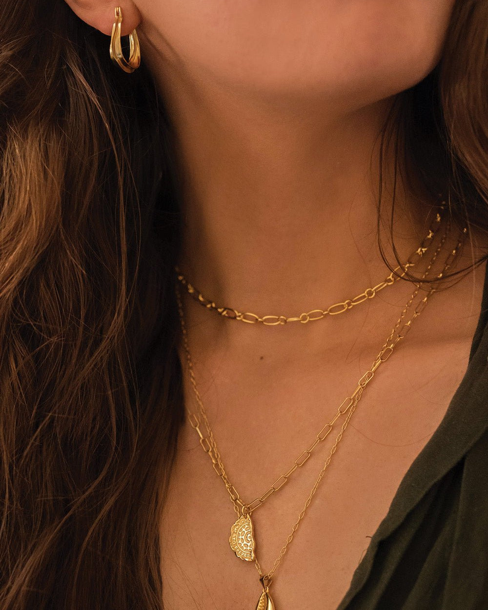 Dainty 14K Gold Cowrie Shell Clam Necklace - Necklaces - Elk & Bloom