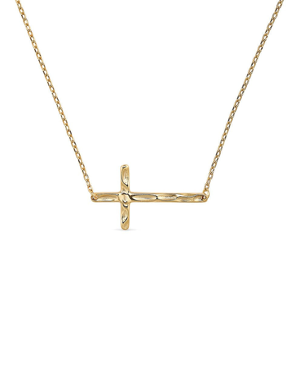 Dainty 14K Gold Cross Choker Necklace - Necklaces - Elk & Bloom