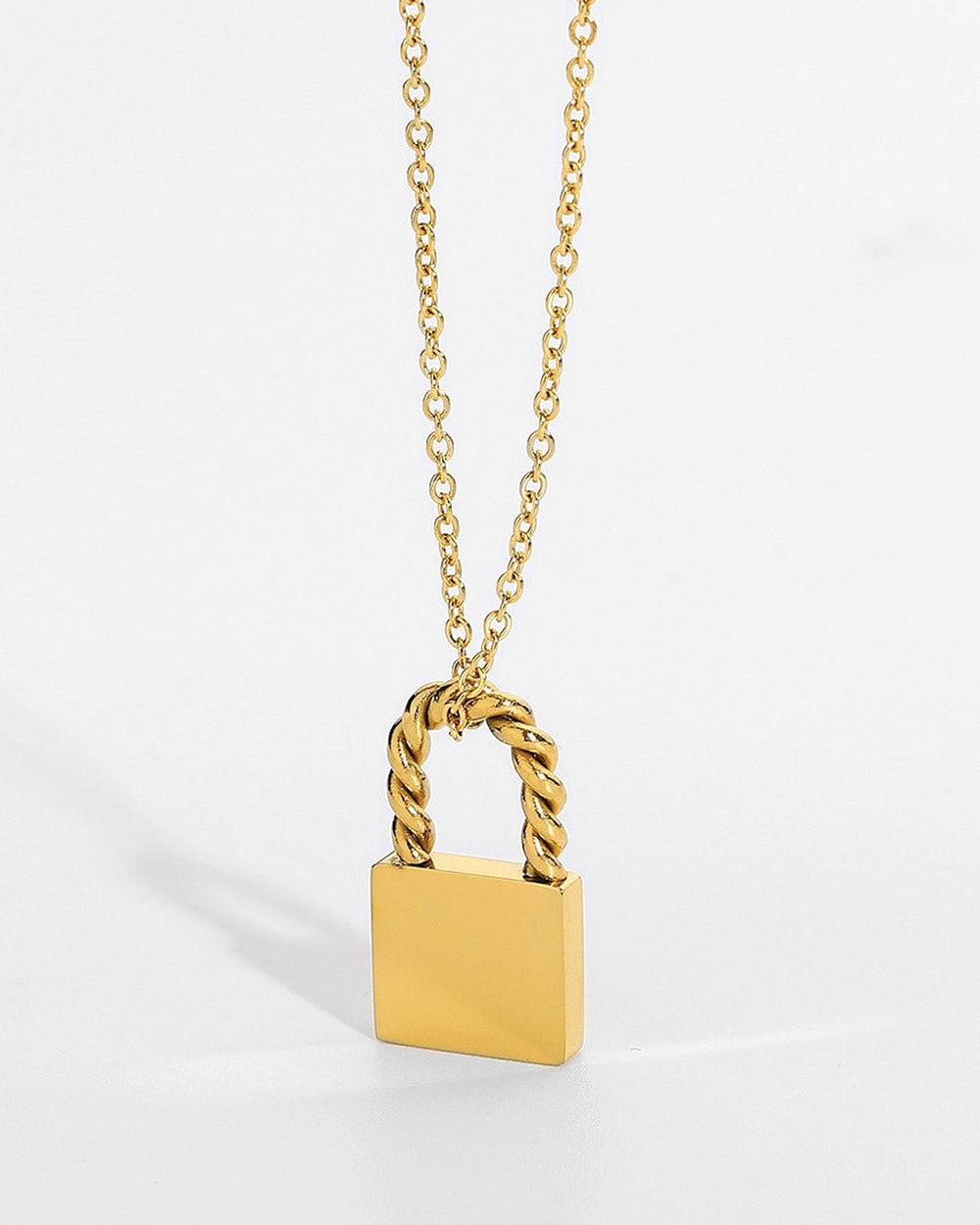 Dainty 14K Gold Lock Necklace - Necklaces - Elk & Bloom
