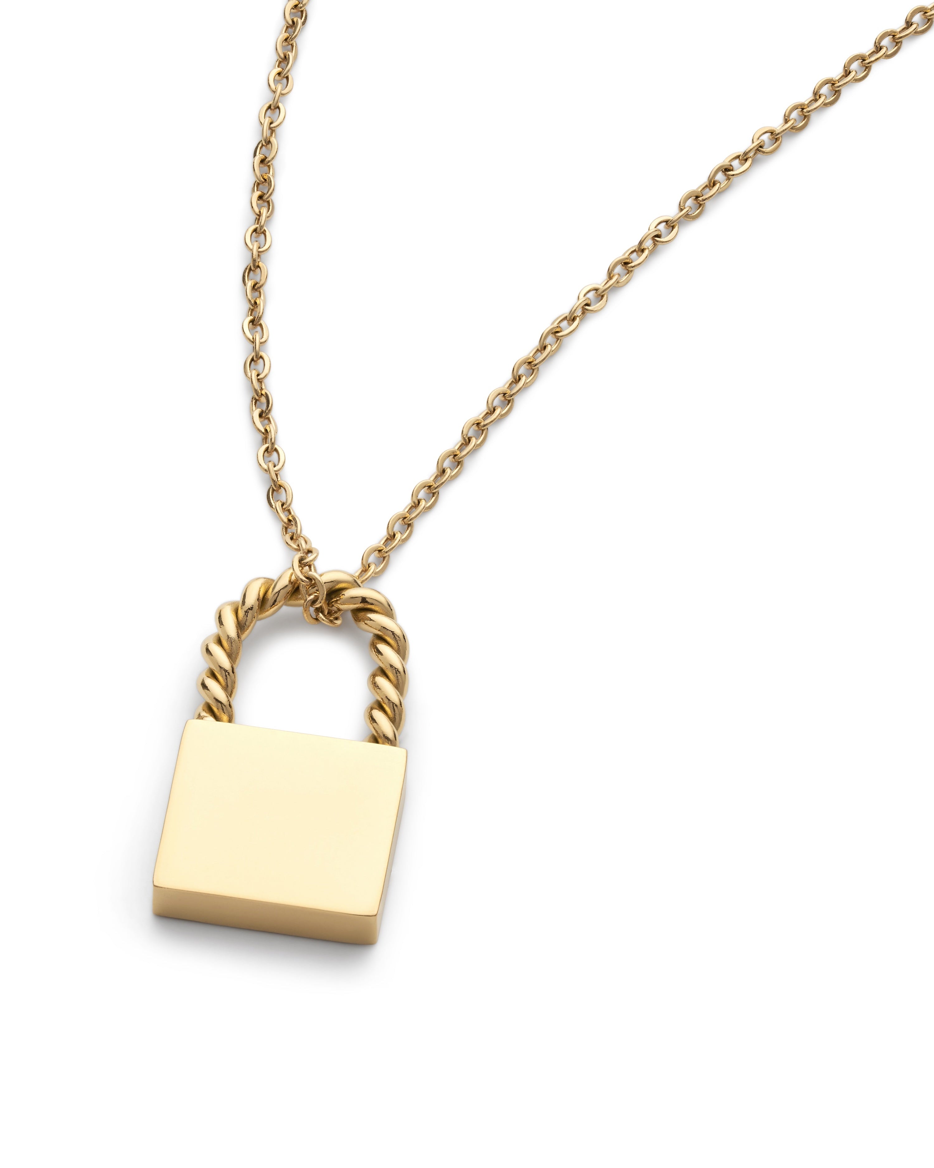 Dainty 14K Gold Lock Necklace - Necklaces - Elk & Bloom