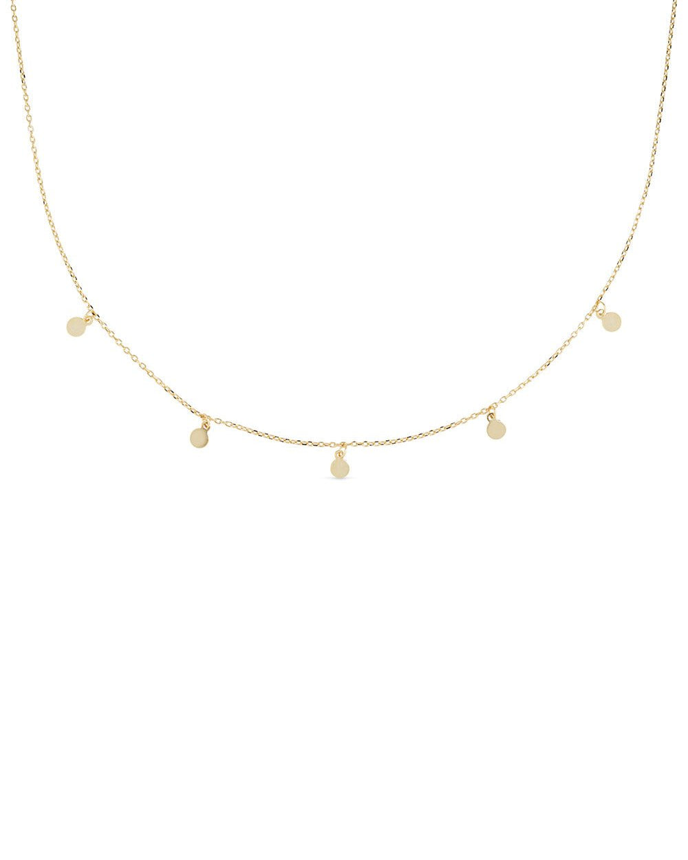 Dainty 18K Gold Disc Choker Necklace - Necklaces - Elk & Bloom