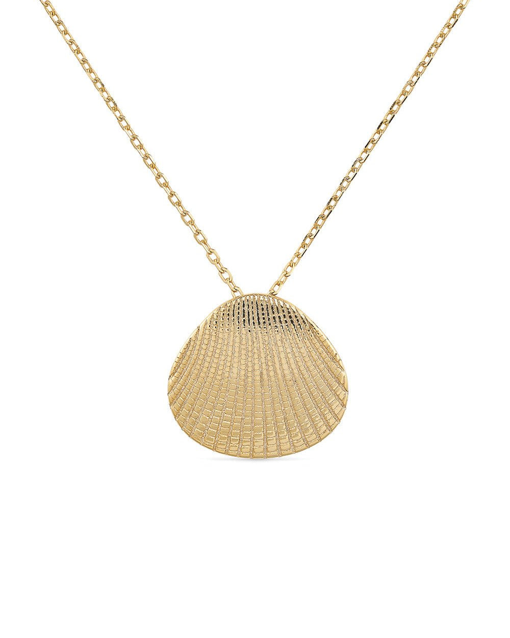 Dainty 18K Gold Shell Clam Necklace - Necklaces - Elk & Bloom