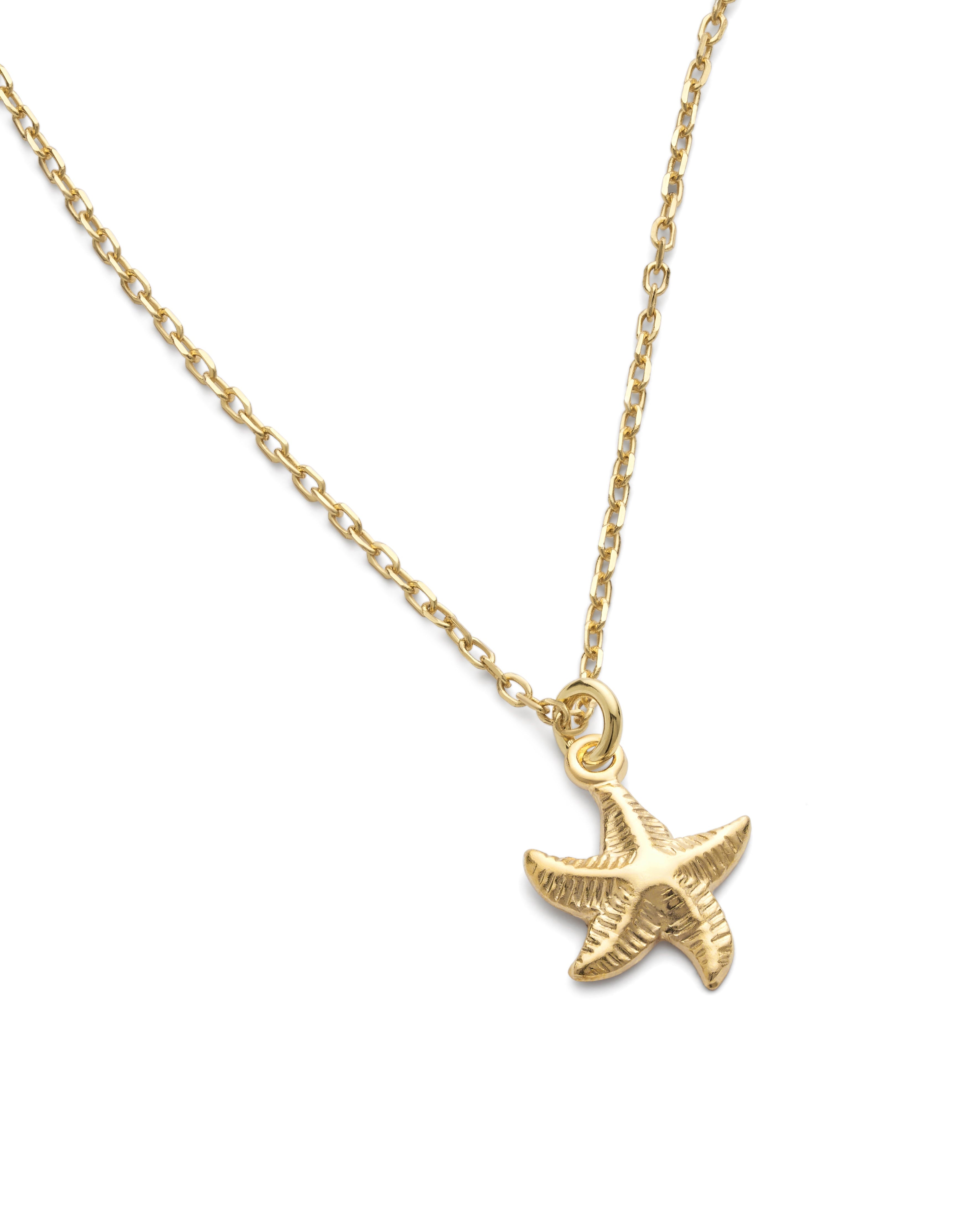 Dainty 18K Gold Starfish Necklace - Necklaces - Elk & Bloom