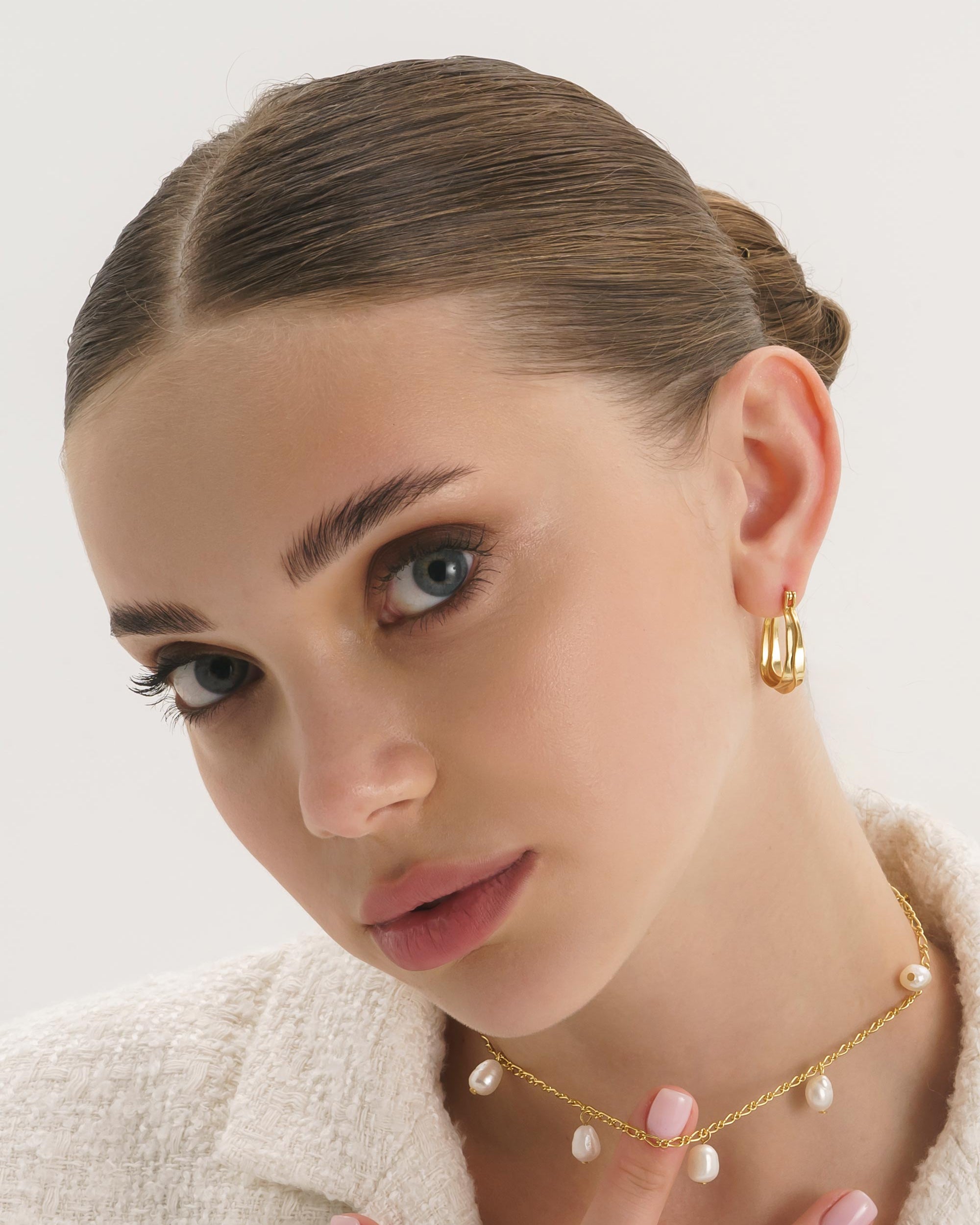 Dainty Gold 18K Pearl Choker Necklace - Necklaces - Elk & Bloom