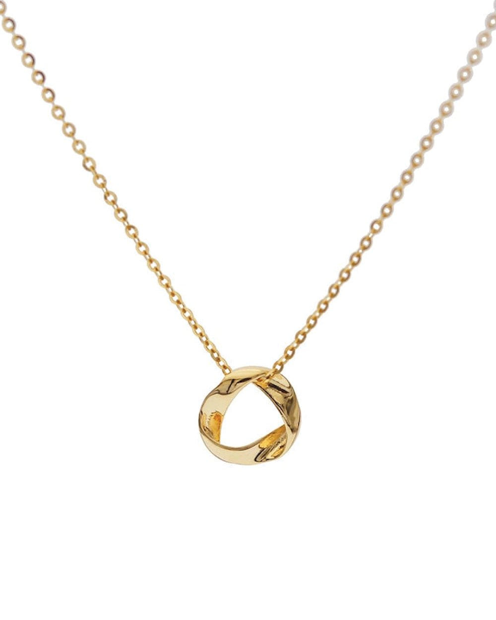 Dainty Gold Circle Karma Necklace - Necklaces - Elk & Bloom