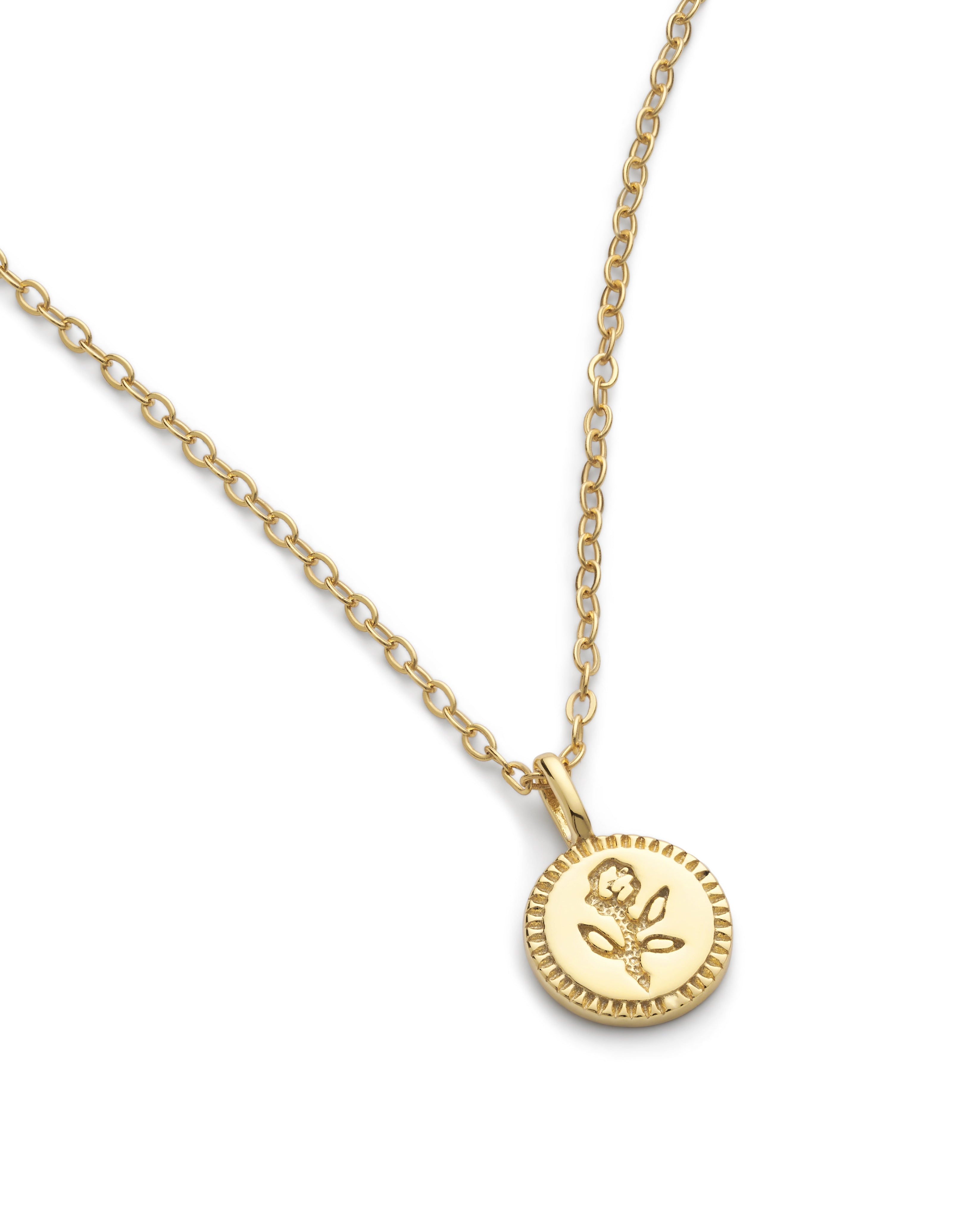 Dainty Gold Rose Flower Necklace - Necklaces - Elk & Bloom