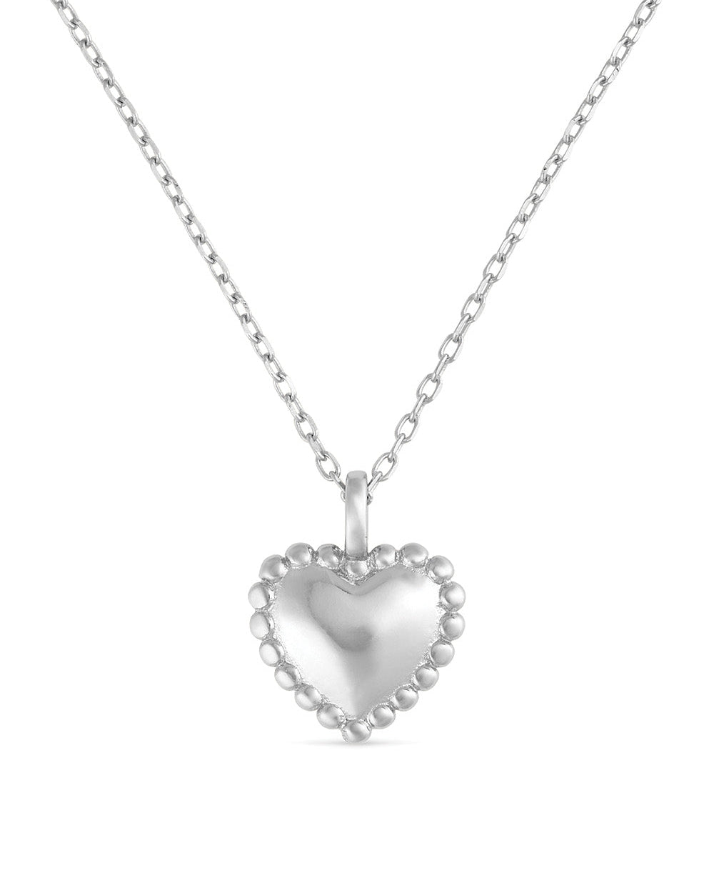 Dainty Sterling Silver Heart Love Necklace - Necklaces - Elk & Bloom