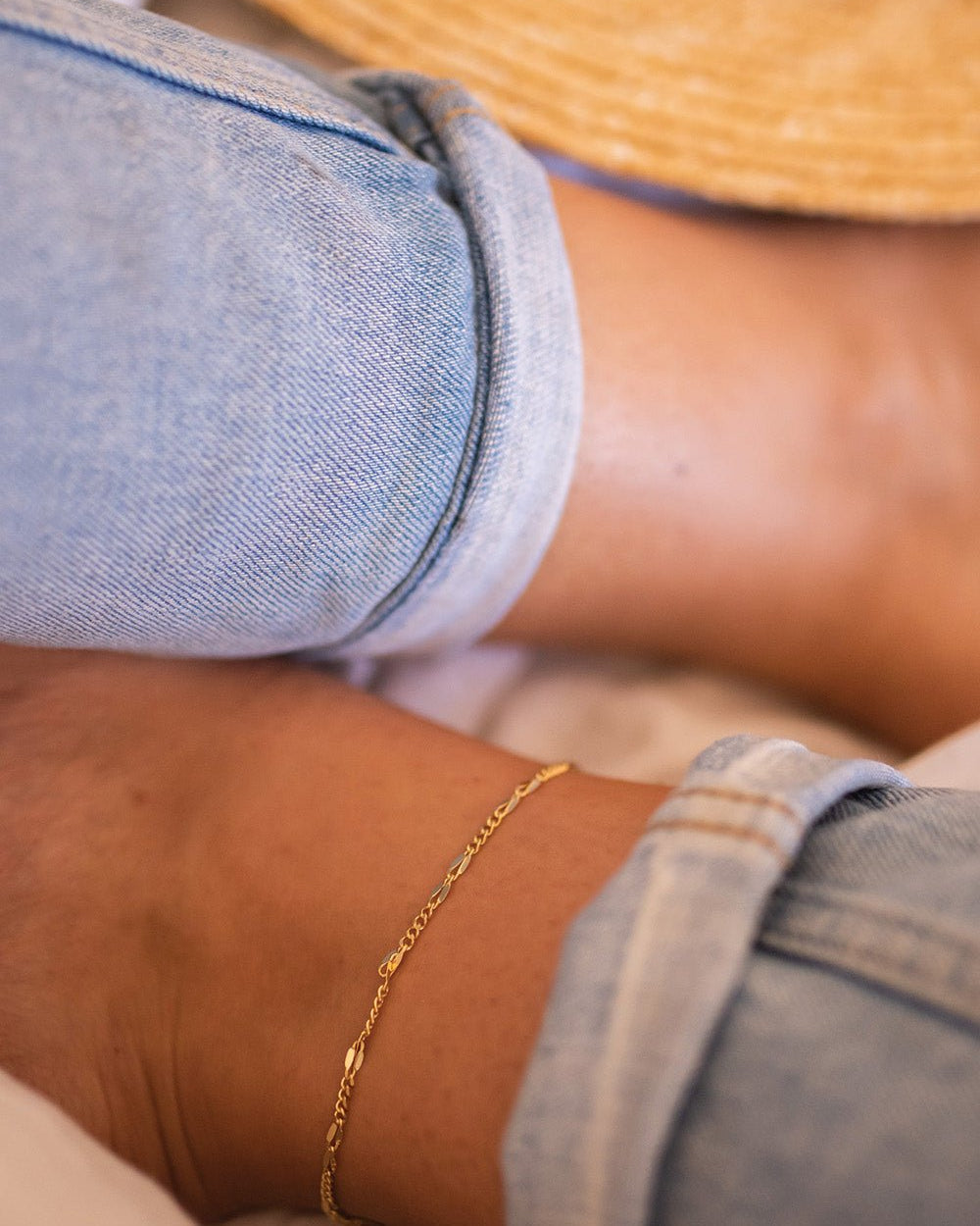 Delicate 18K Gold Chain Anklet - Anklets - Elk & Bloom