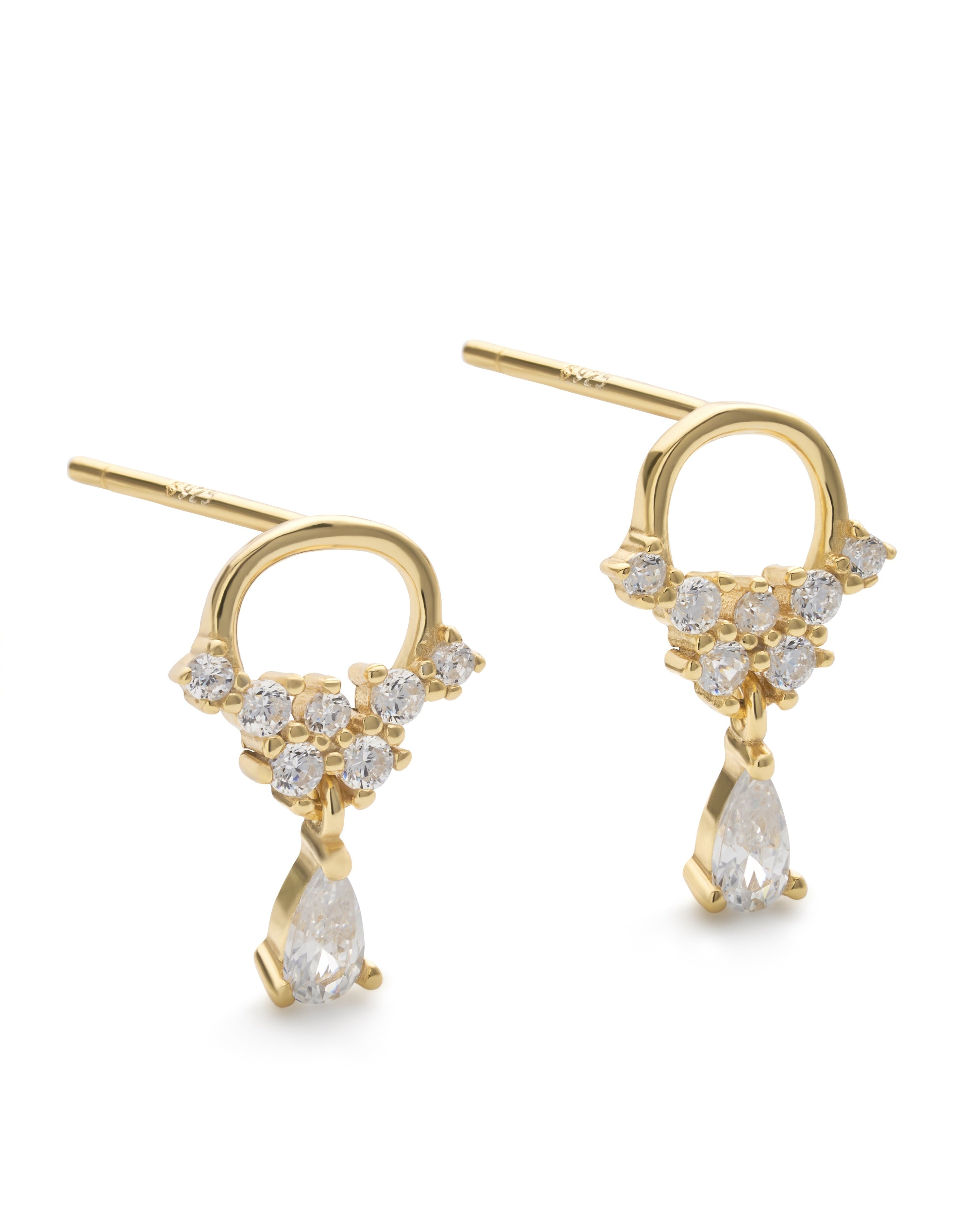 Flower Wreath Floral Gold Earrings - Earrings - Elk & Bloom