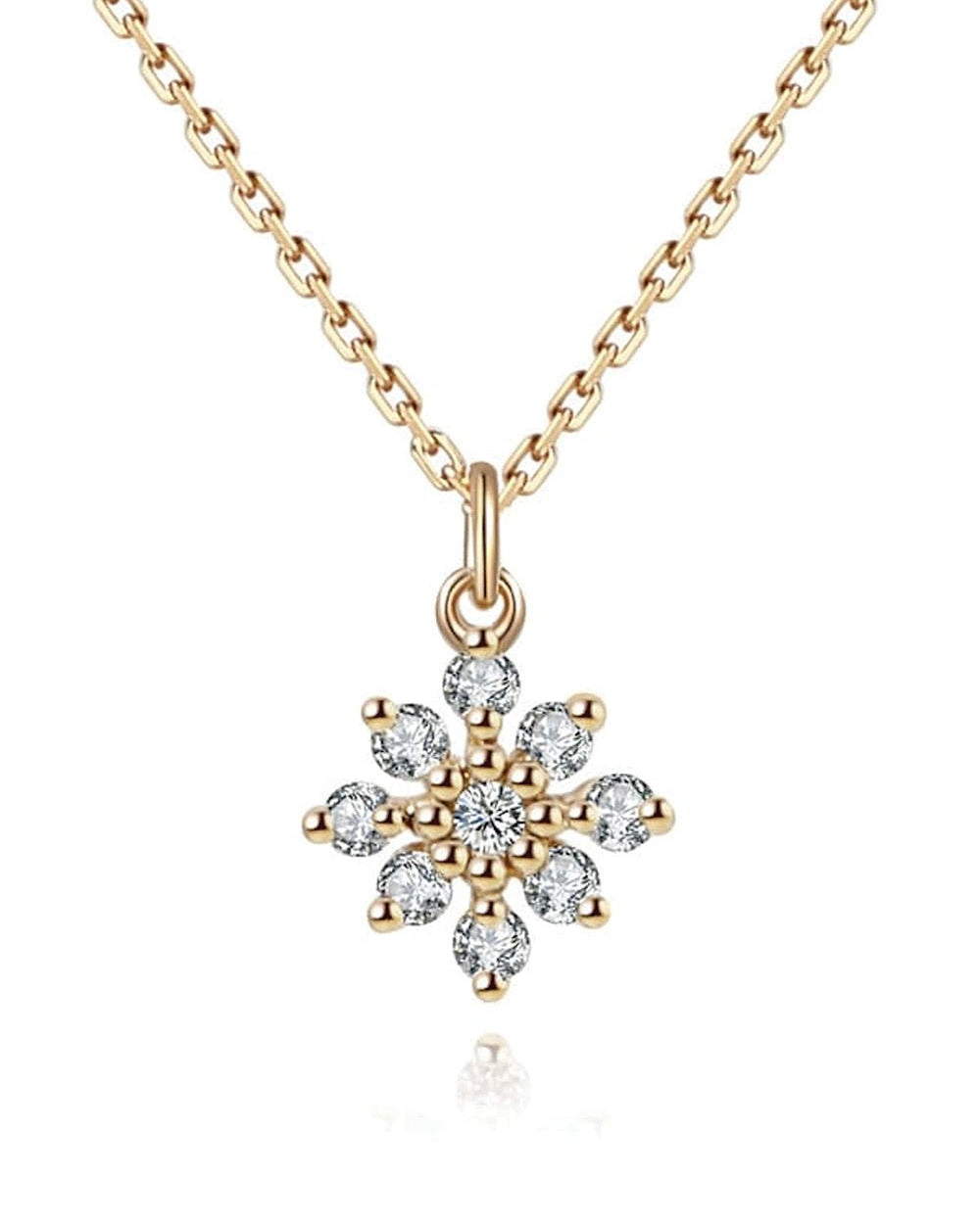 Gold Dainty Flower Floral Necklace - Necklaces - Elk & Bloom