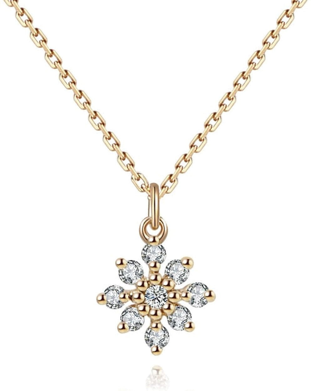 Gold Dainty Flower Floral Necklace - Necklaces - Elk & Bloom