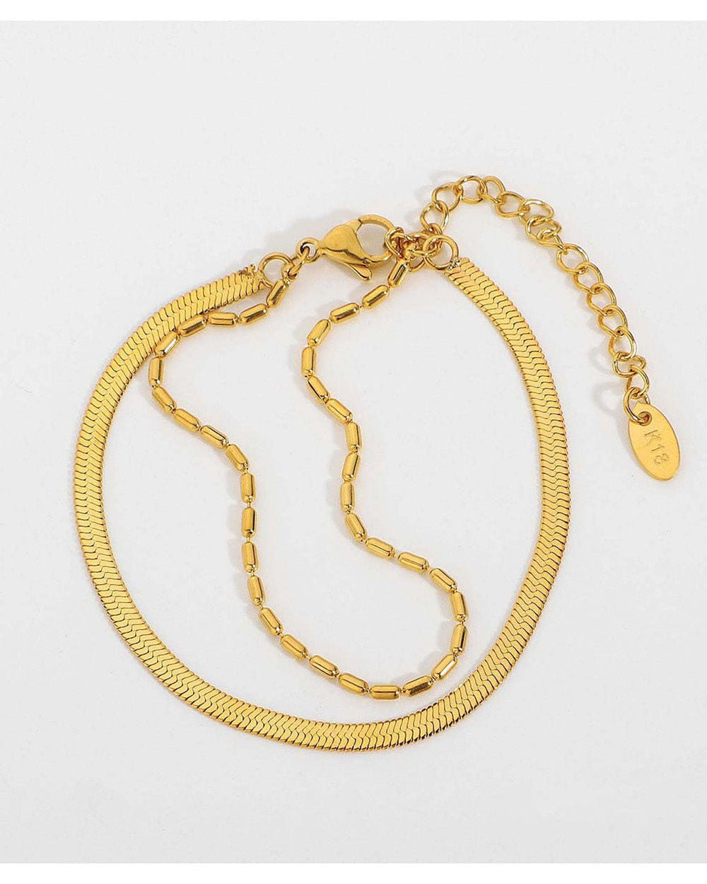 Gold Duo Bead Chain Bracelet - Bracelets - Elk & Bloom