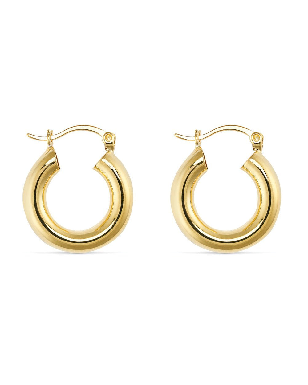 Small 14K Gold Thick Hoops - Earrings - Elk & Bloom