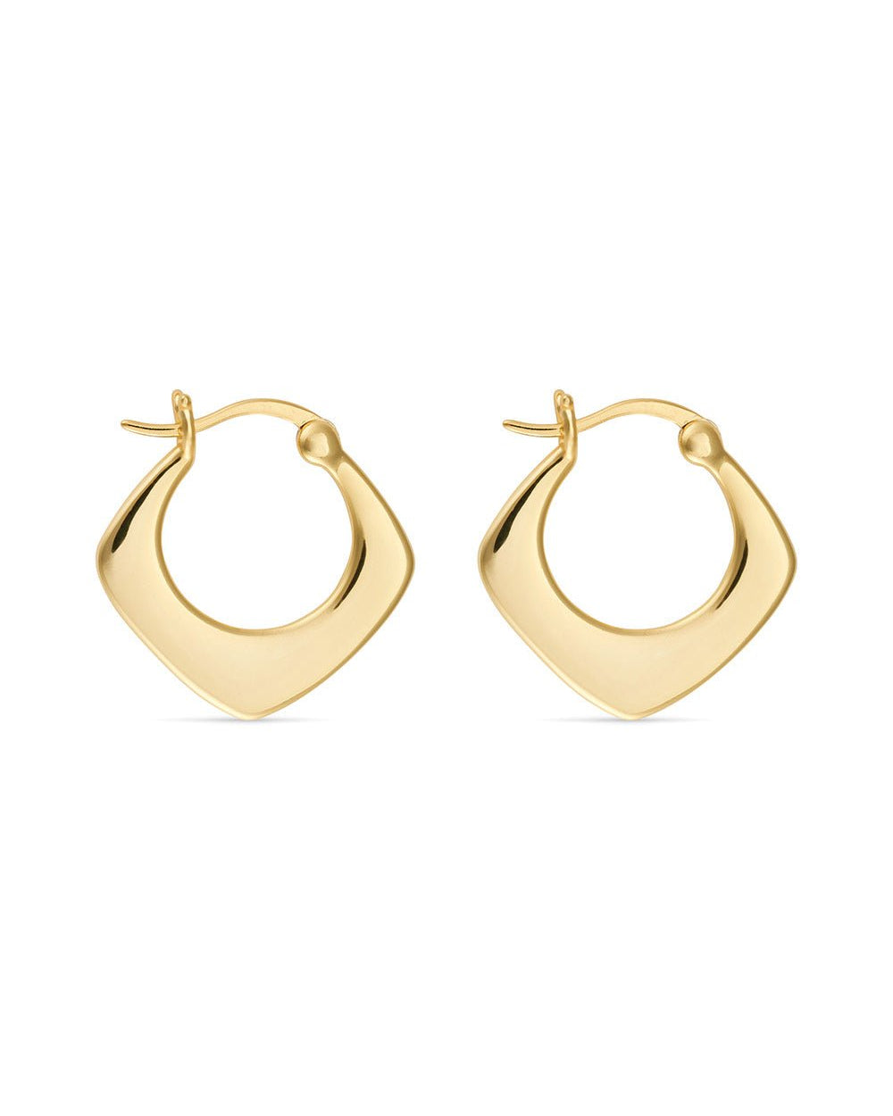 Small 18K Gold Geometric Hoops - Earrings - Elk & Bloom