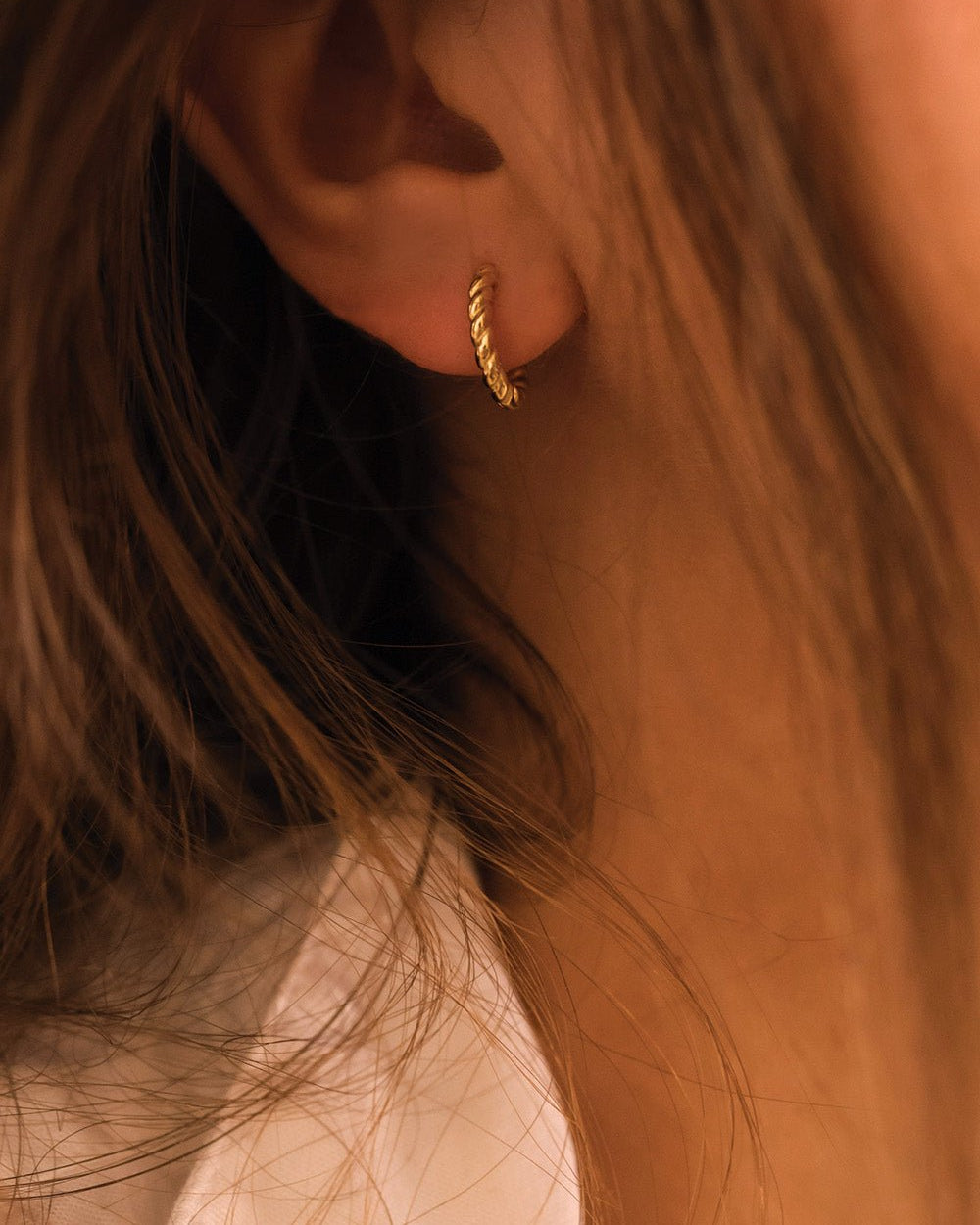 Small Gold Thin Hoop Earrings - Earrings - Elk & Bloom