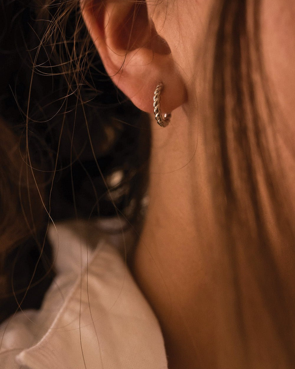 Small Silver Thin Hoop Earrings - Earrings - Elk & Bloom