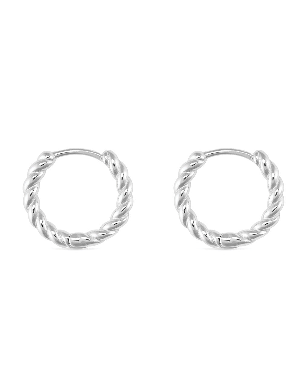 Small Silver Thin Hoop Earrings - Earrings - Elk & Bloom