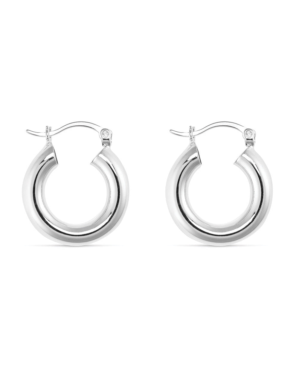 Small Sterling Silver Thick Hoops - Earrings - Elk & Bloom