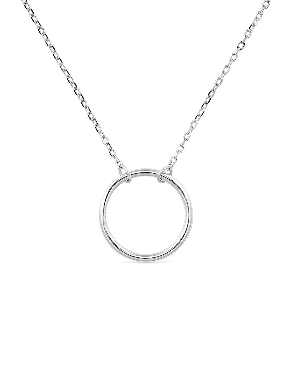 Sterling Silver Circle Necklace - Necklaces - Elk & Bloom