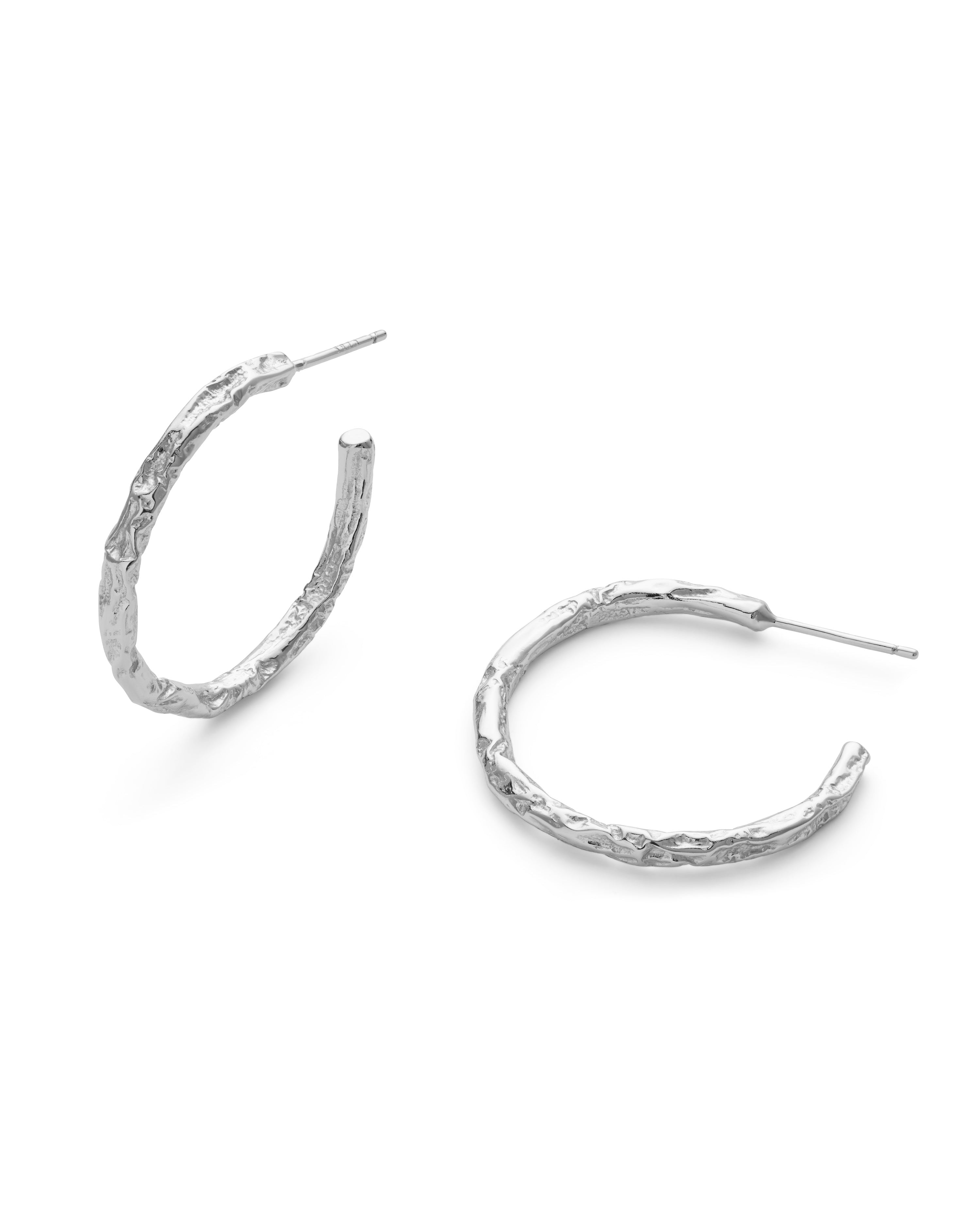 Sterling Silver Thin Hoop Earrings - Earrings - Elk & Bloom