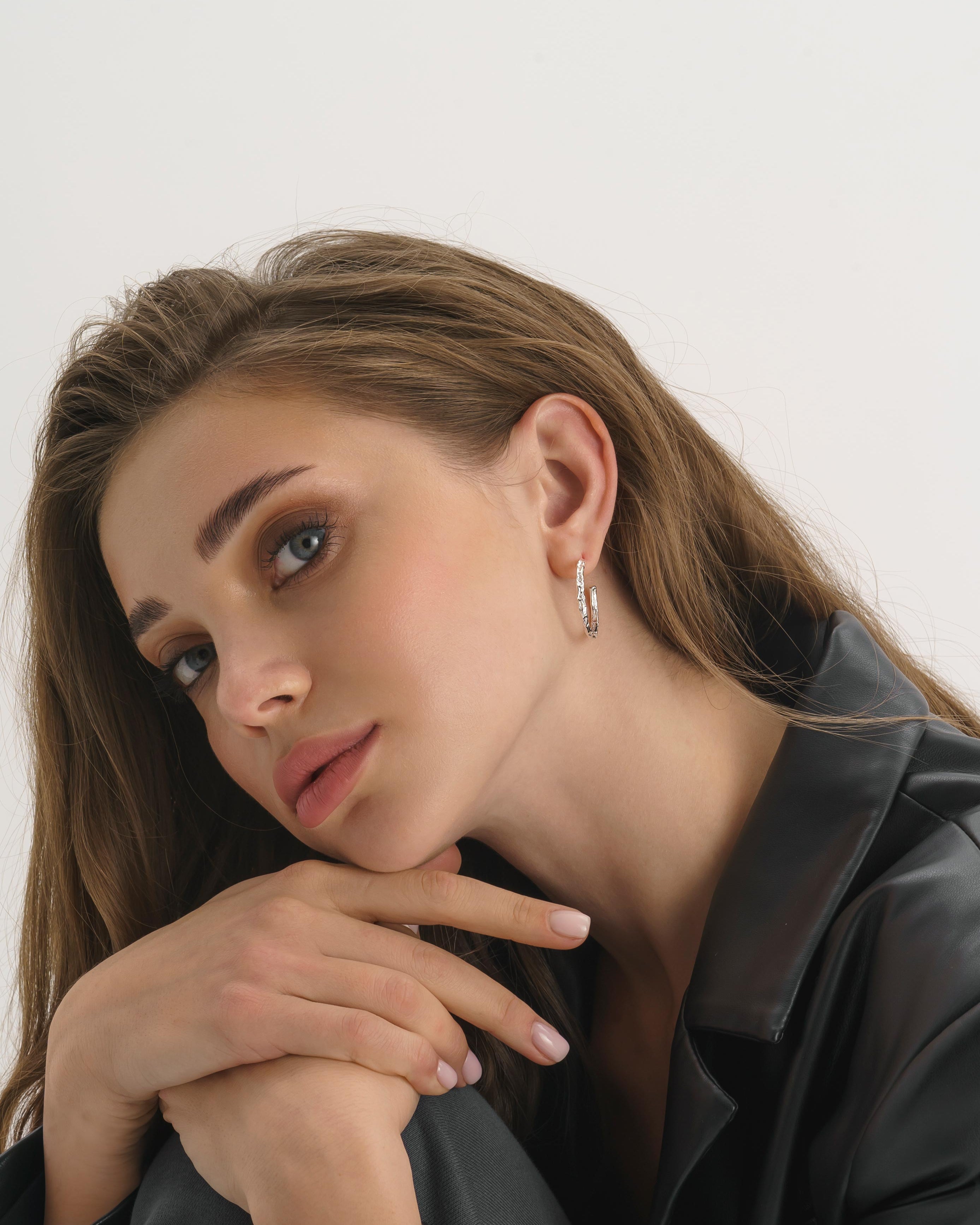 Sterling Silver Thin Hoop Earrings - Earrings - Elk & Bloom