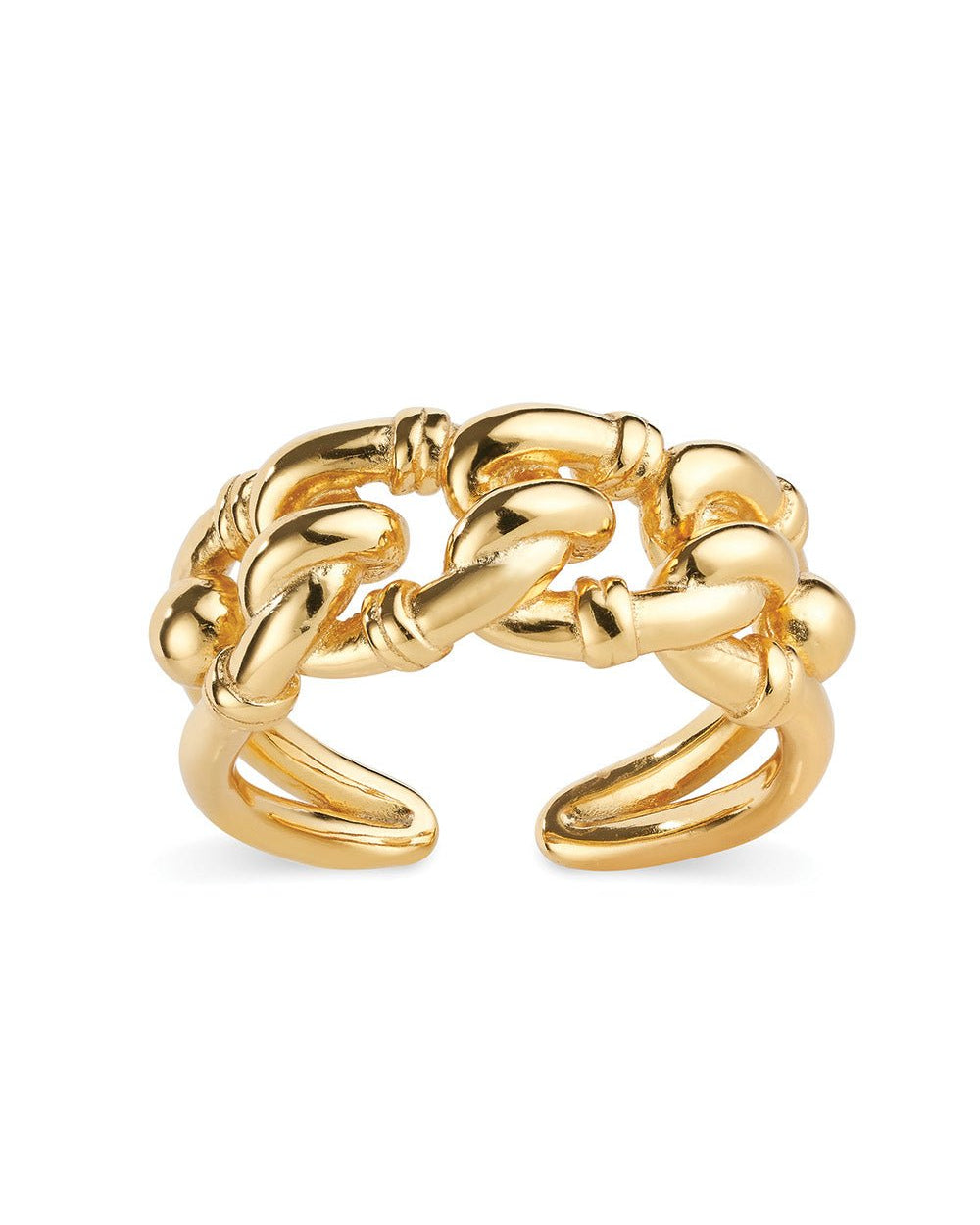 Thick 18K Gold Chain Link Ring - Rings - Elk & Bloom