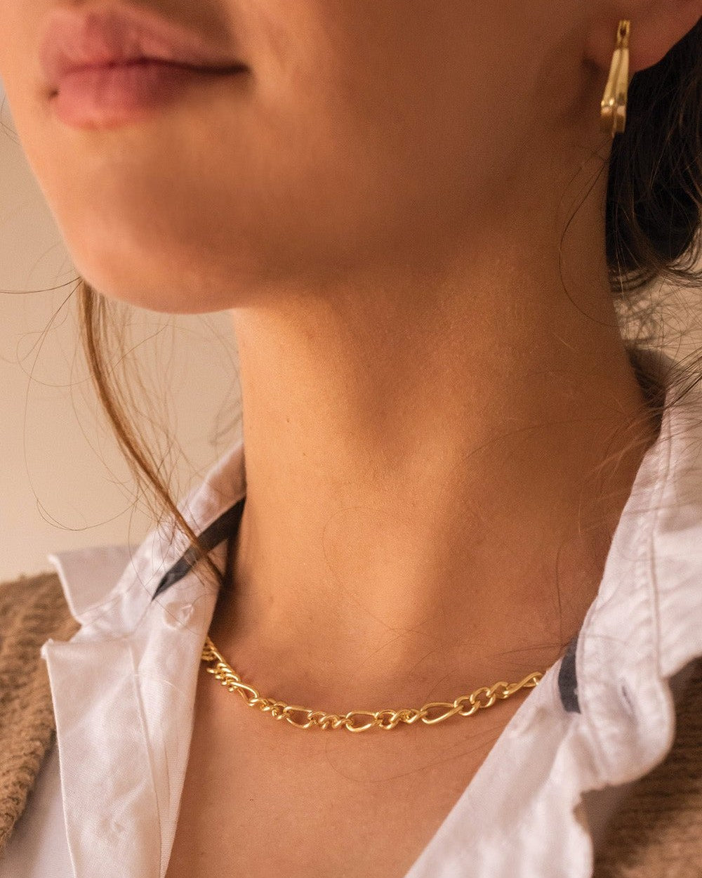 Thick 18K Gold Link Chain Necklace - Necklaces - Elk & Bloom