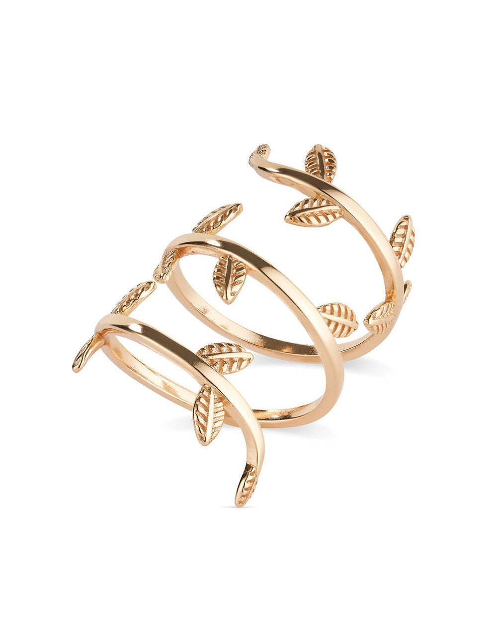 Thick 18K Gold Statement Leaf Ring - Rings - Elk & Bloom