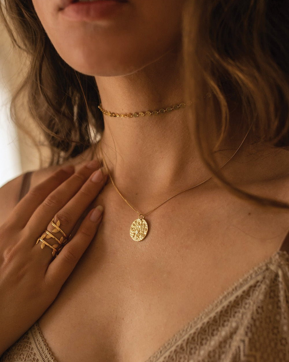 Thick 18K Gold Statement Leaf Ring - Rings - Elk & Bloom