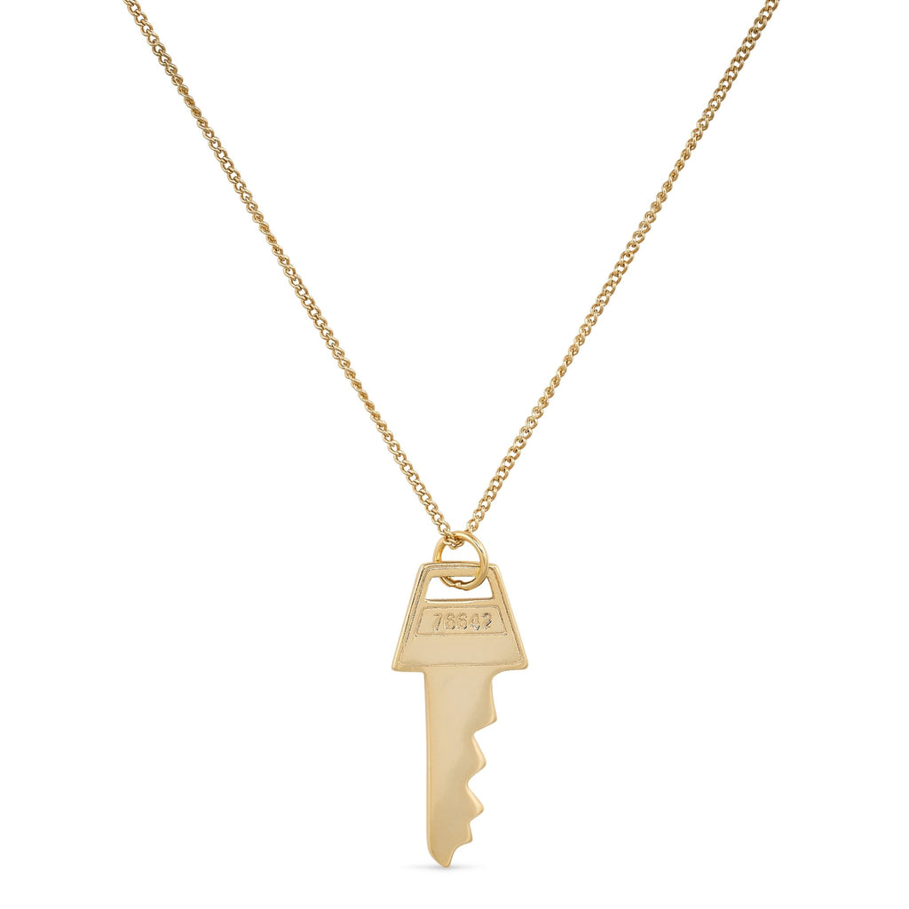 14K Gold Key Necklace - Necklaces - Elk & Bloom