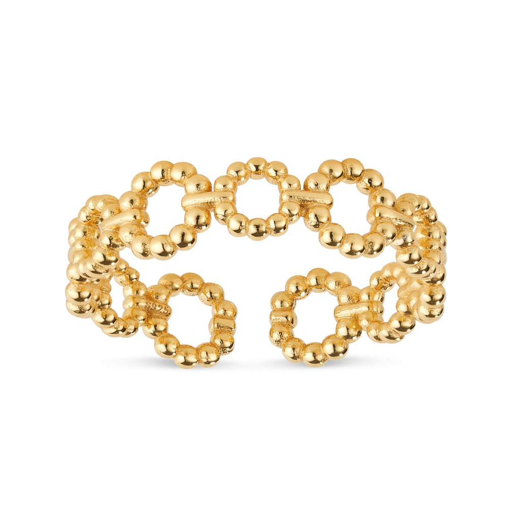 14K Gold Loop Link Stacking Ring - Rings - Elk & Bloom
