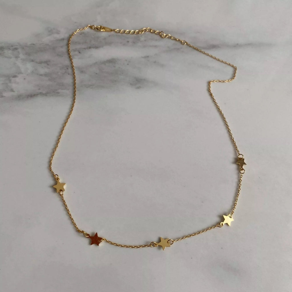Dainty 18K Gold Star Choker - Necklaces - Elk & Bloom