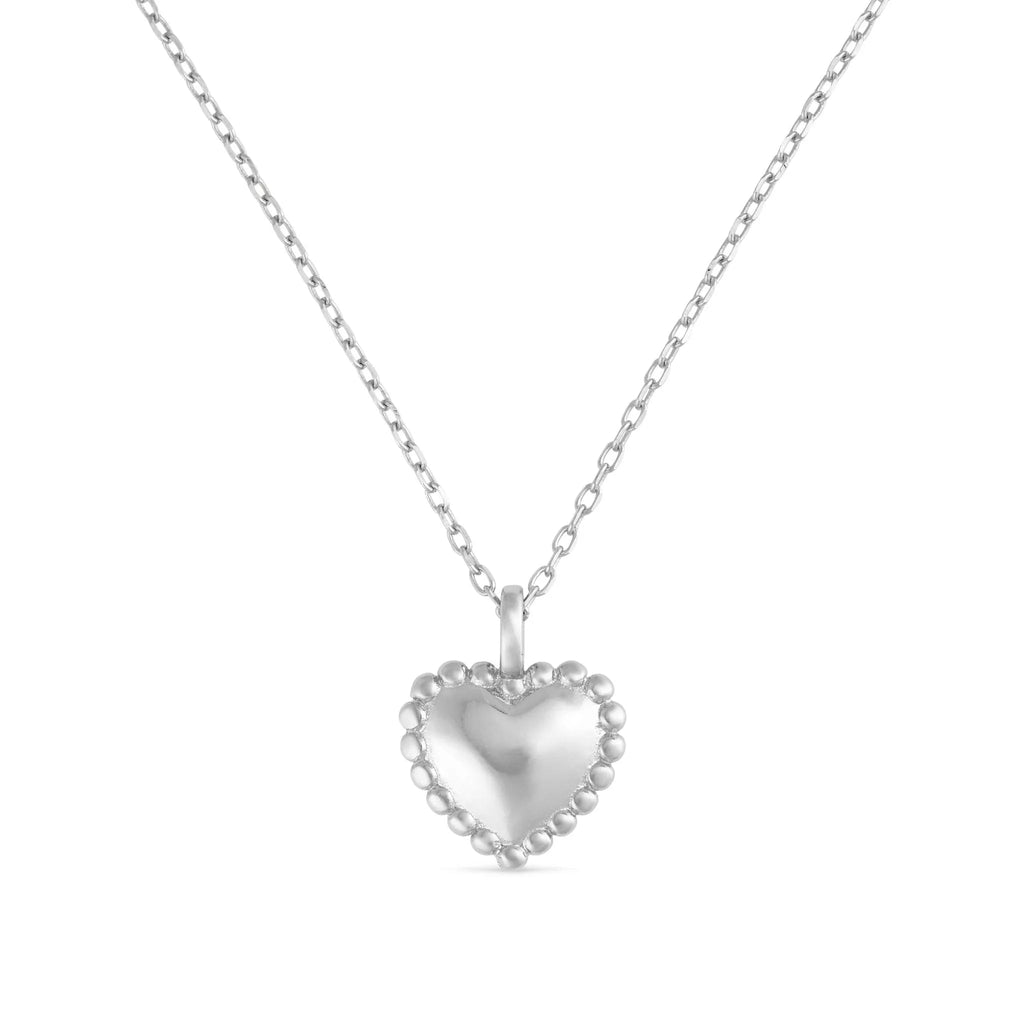 Dainty Sterling Silver Heart Love Necklace - Necklaces - Elk & Bloom