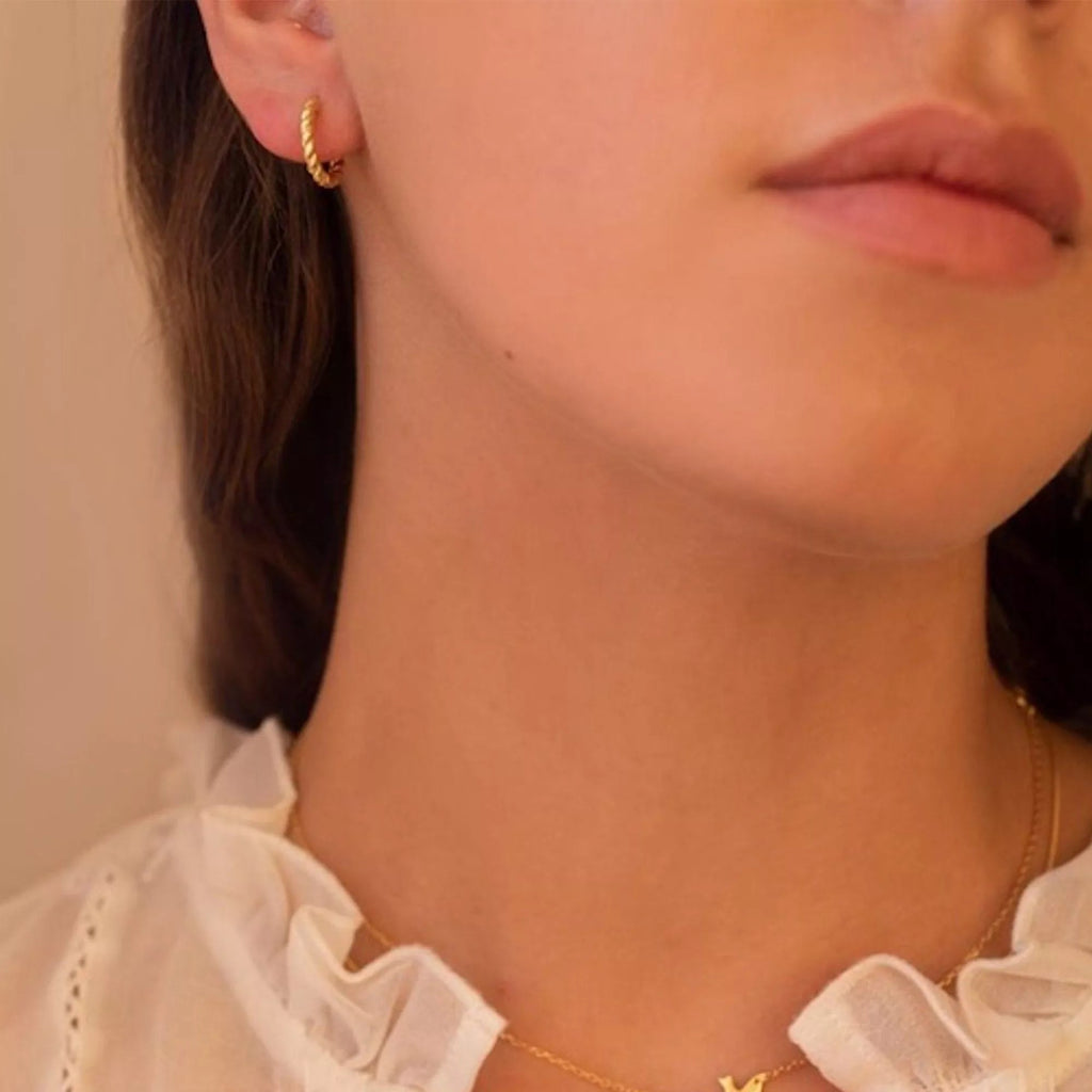 Small Gold or Silver Thin Hoop Earrings - Earrings - Elk & Bloom