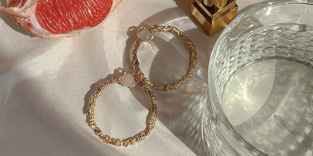 How to style chunky gold hoop earrings